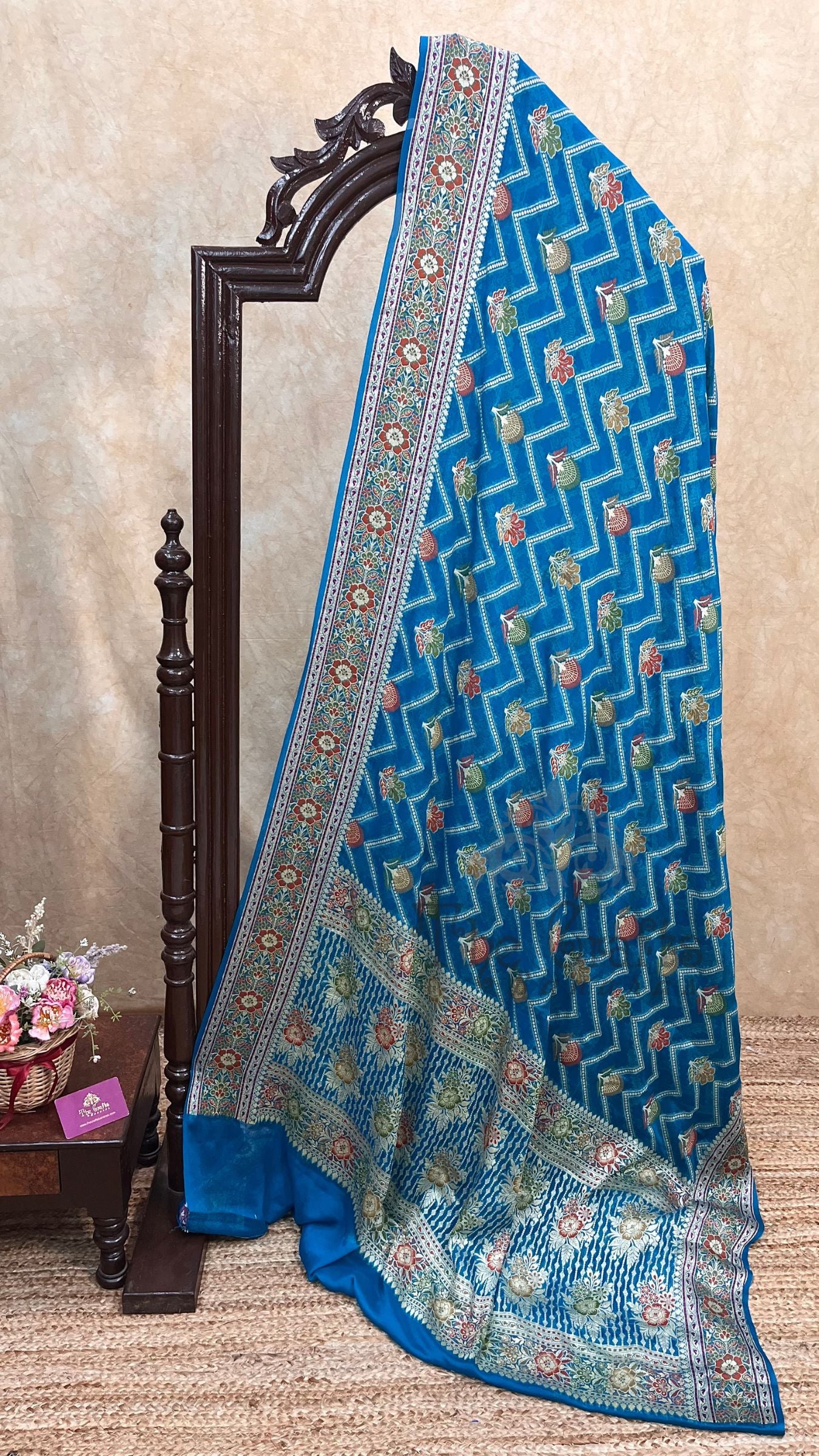 Pure Khaddi Chiffon Banarasi Saree