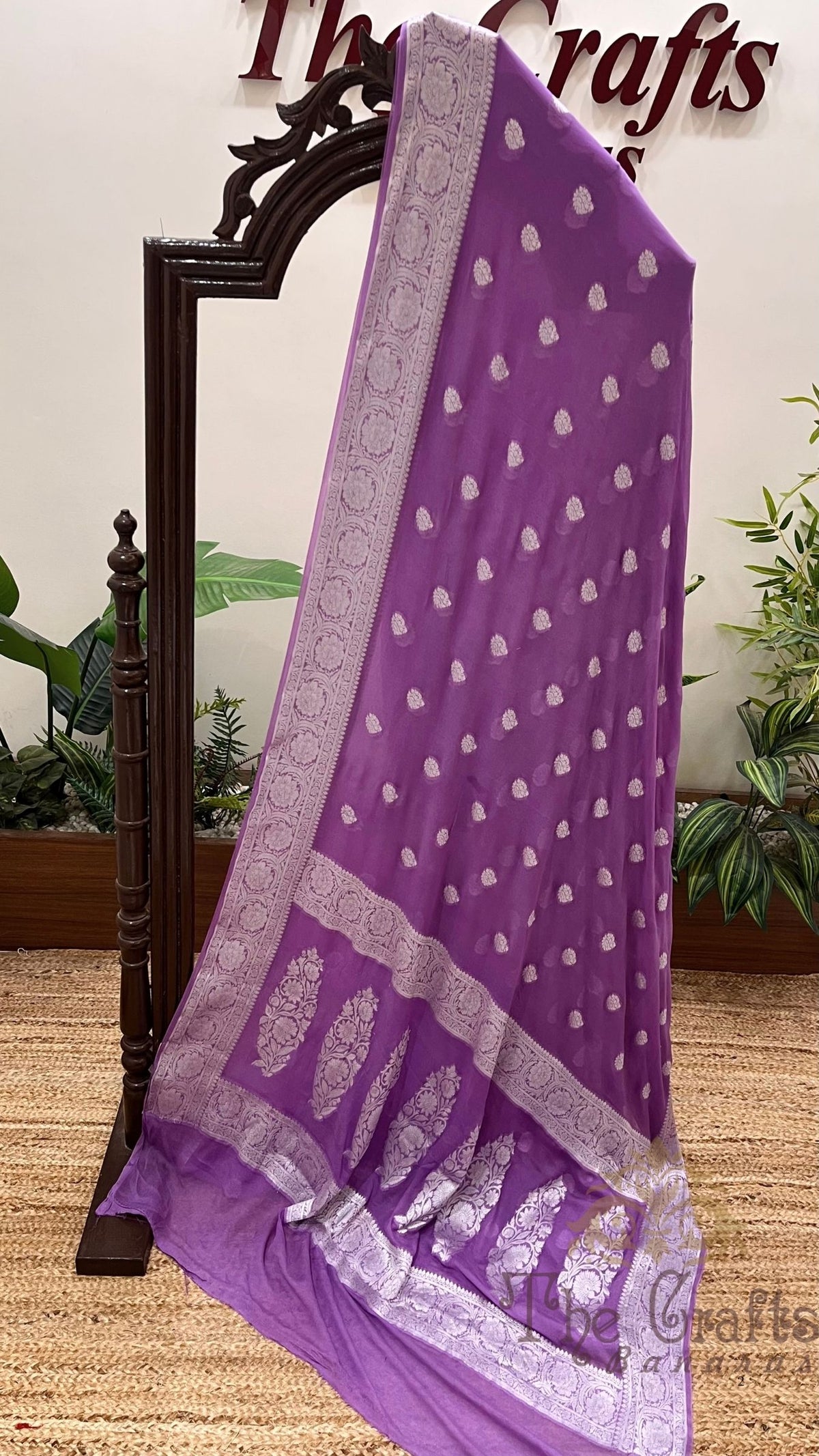 Pure Khaddi Chiffon Banarasi Saree