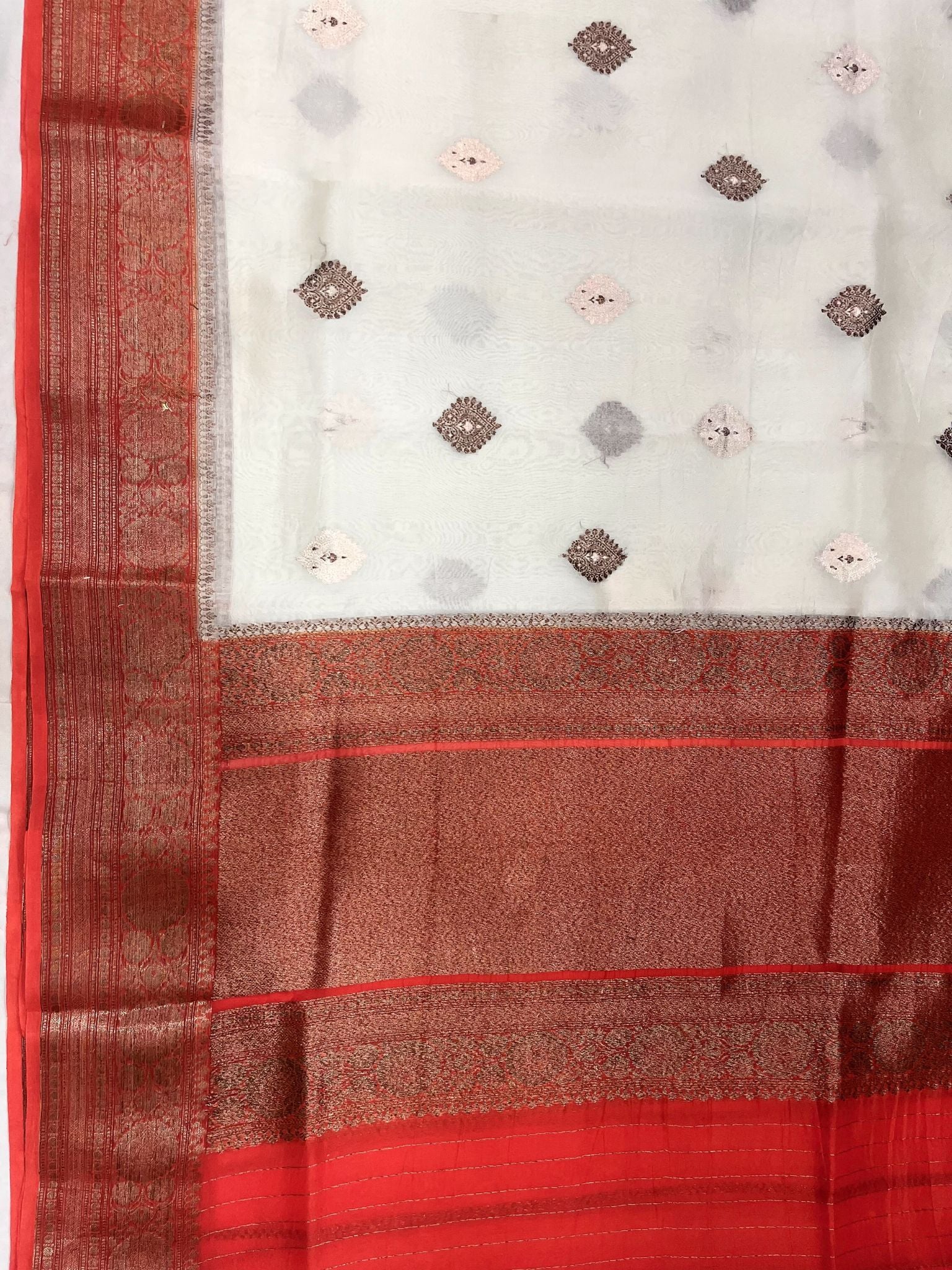 Pure Kora Silk Handloom Banarasi Saree