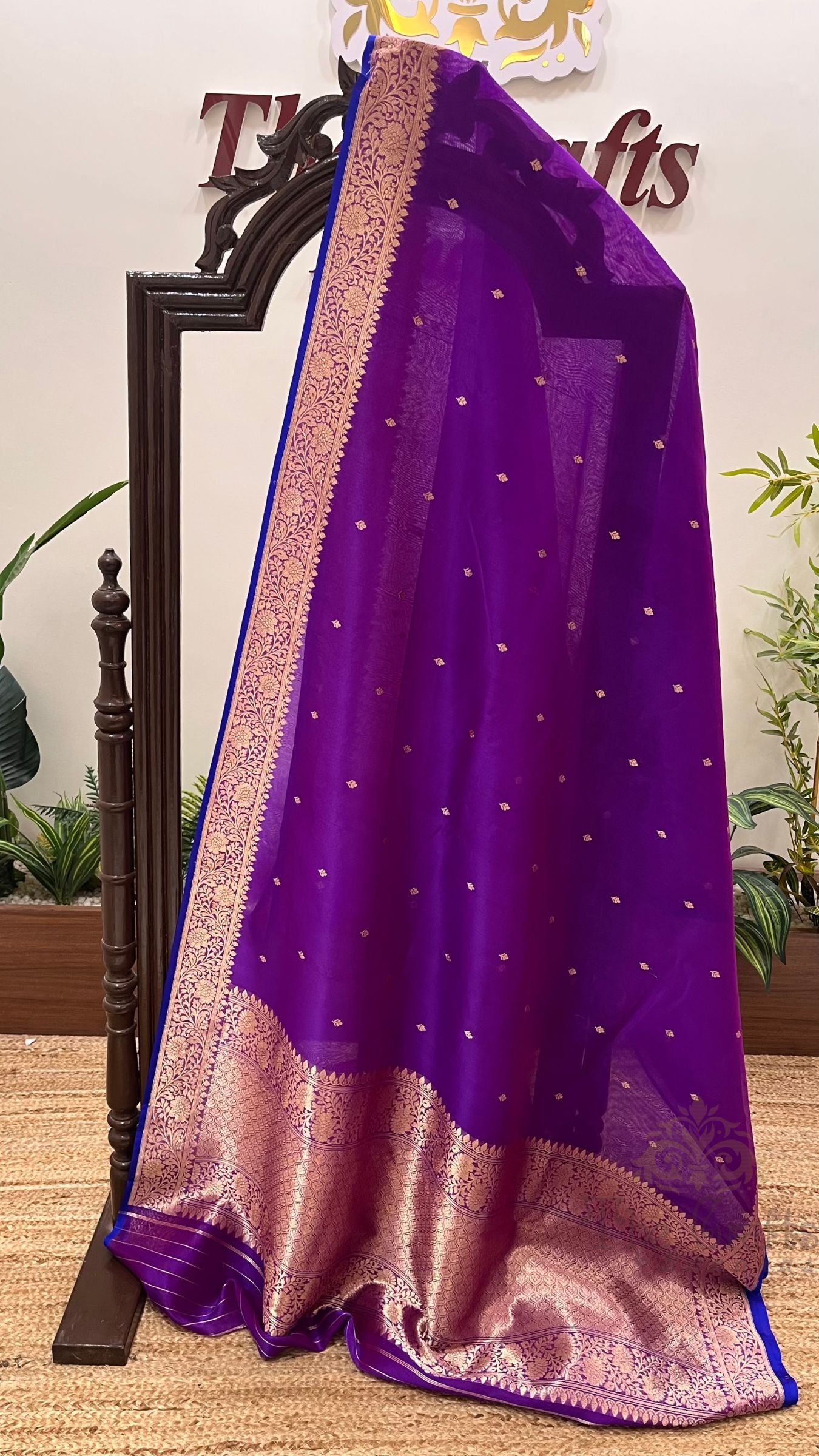 Pure Kora Silk Handloom Banarasi Saree