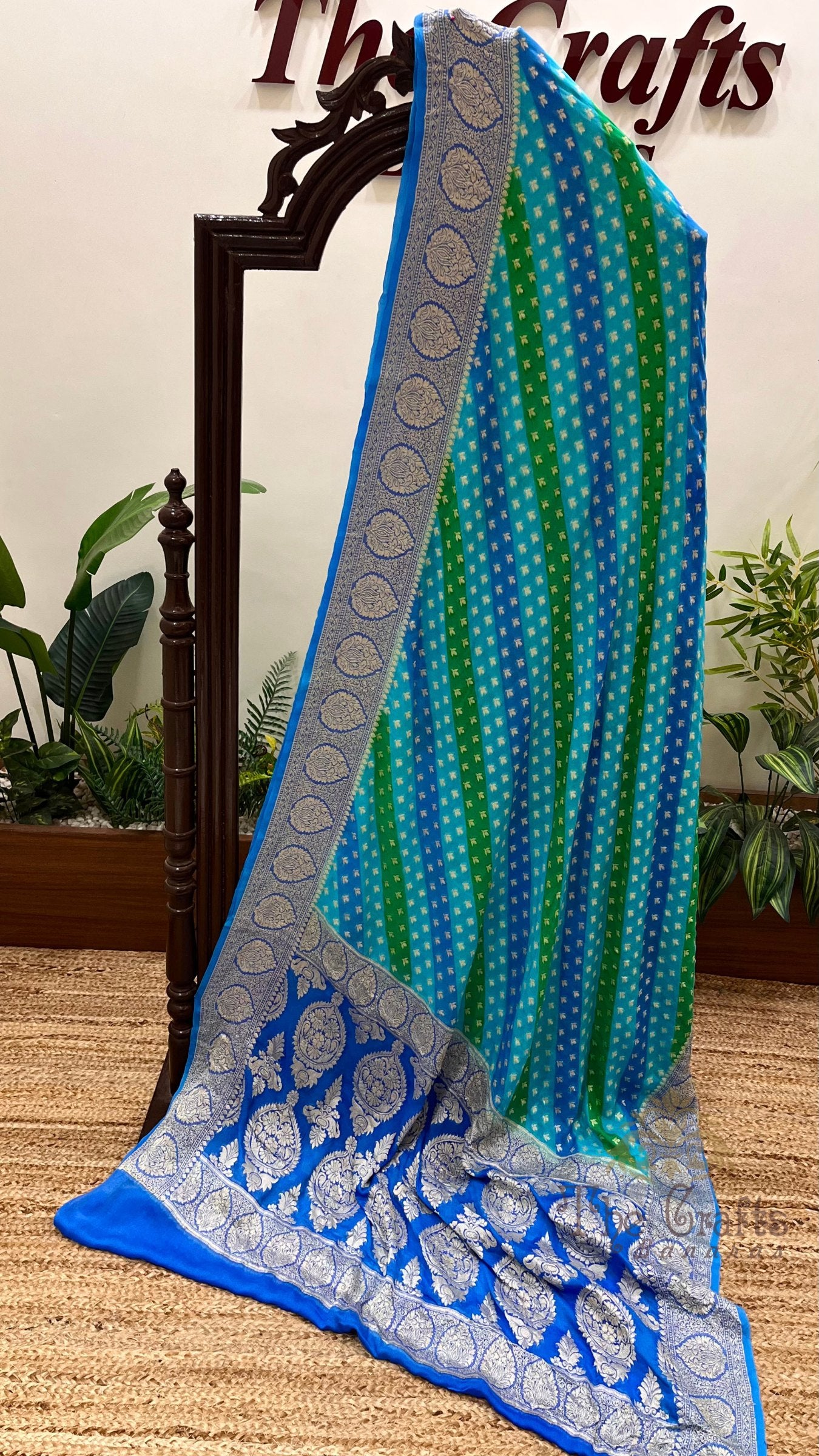 Pure Khaddi Chiffon Banarasi Saree