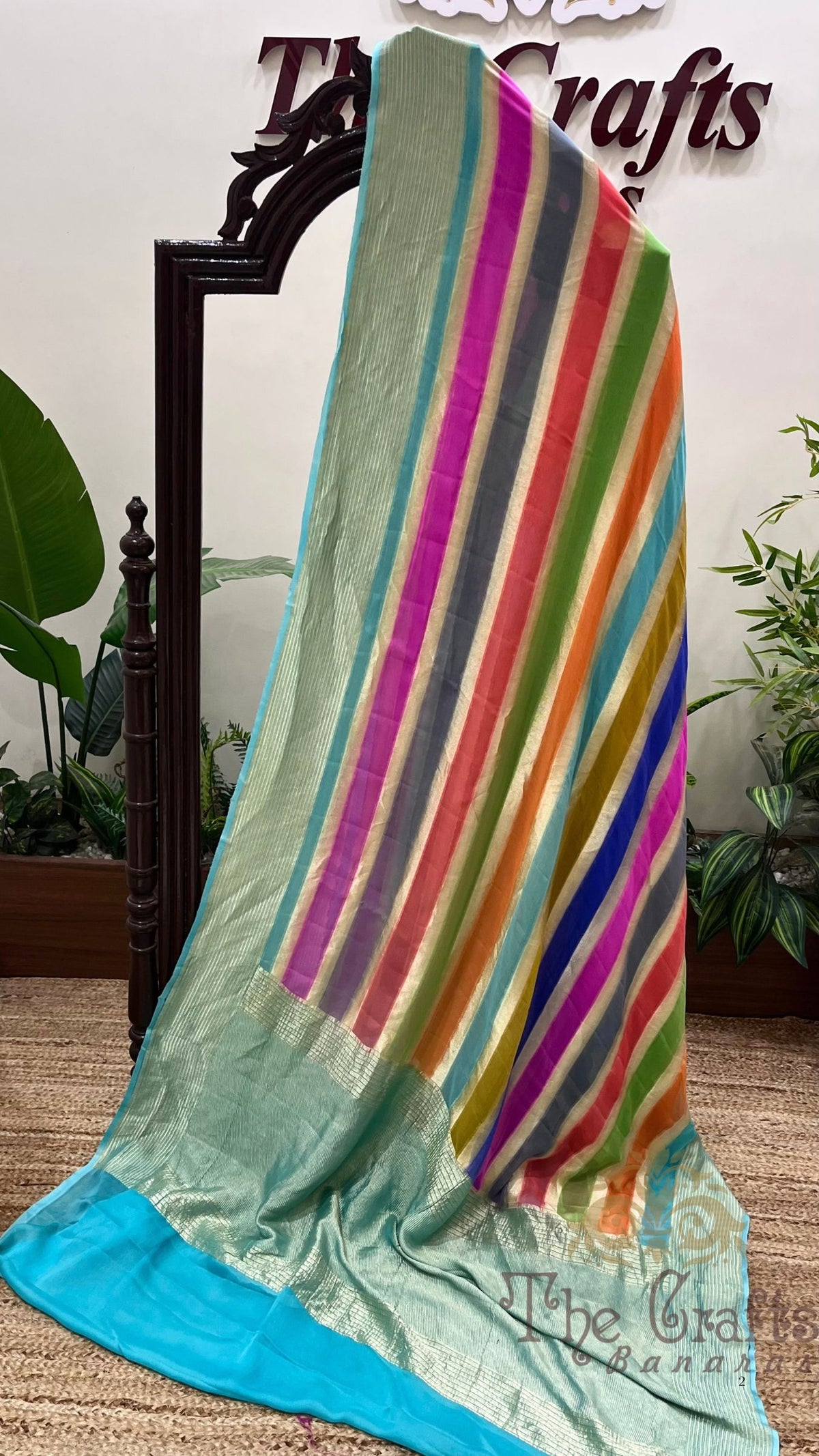 Khaddi Georgette Handloom Banarasi Saree