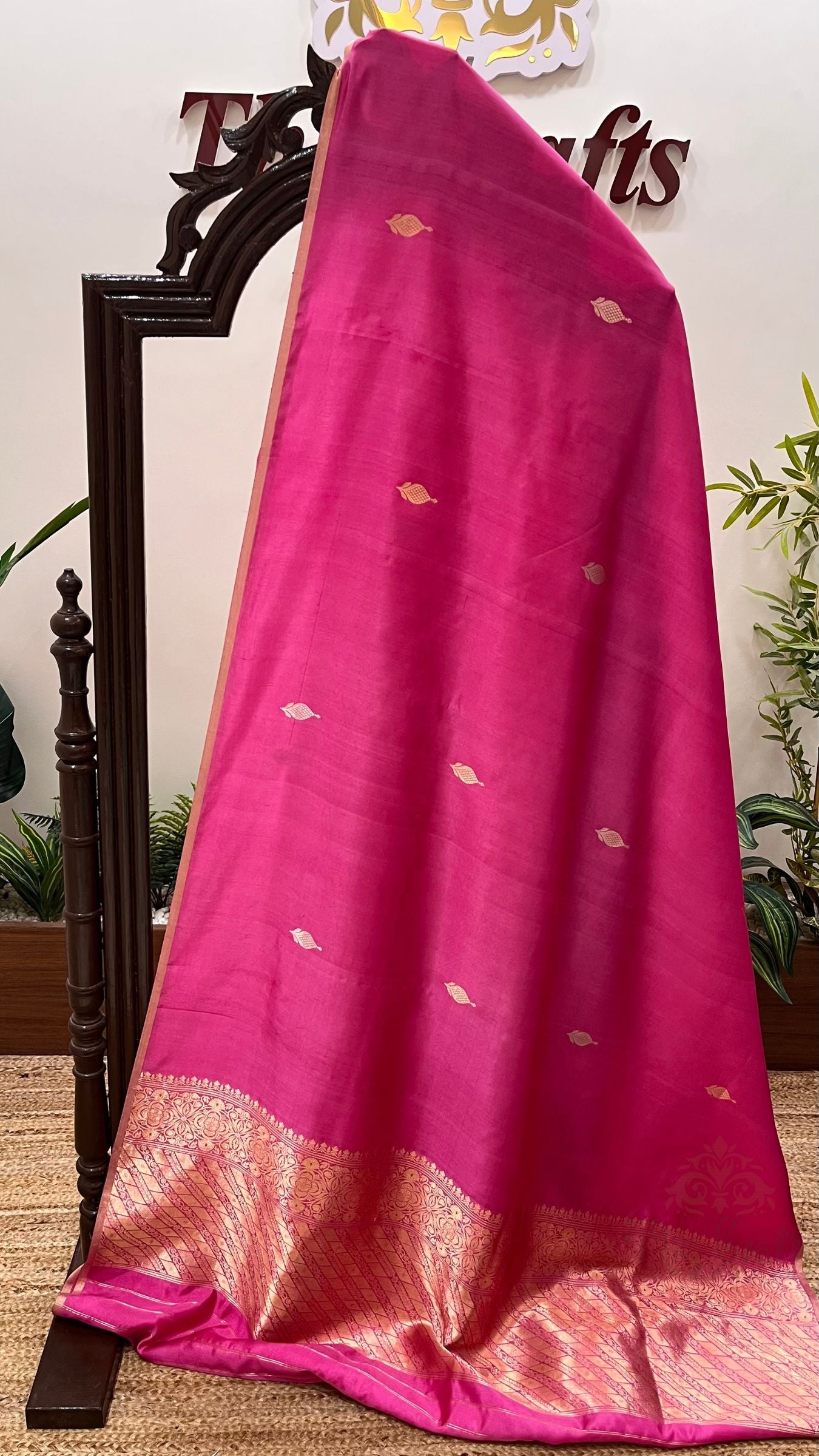 Pure  Mango Silk Handloom Banarasi Saree