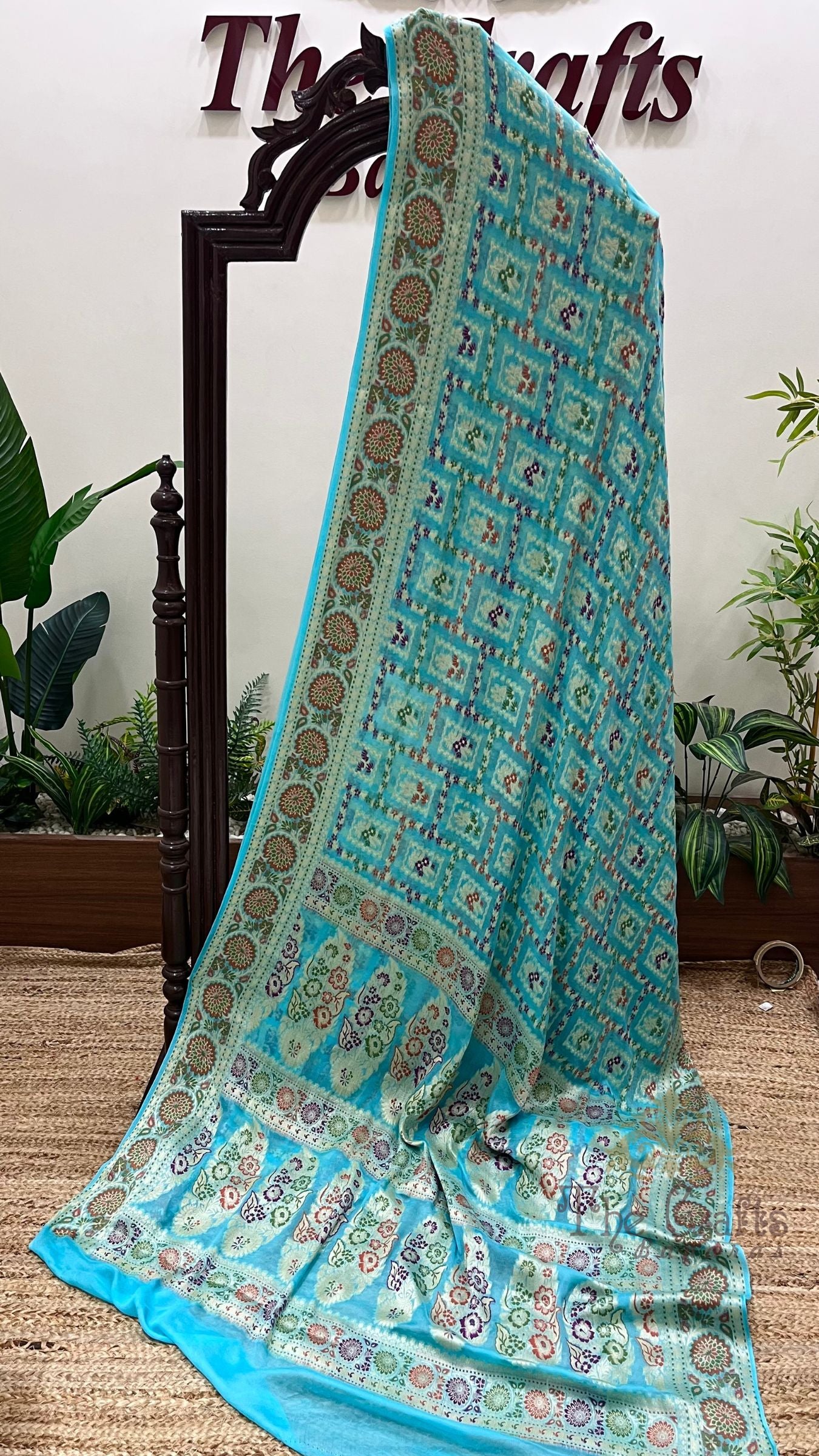 Pure Khaddi Chiffon Banarasi Saree