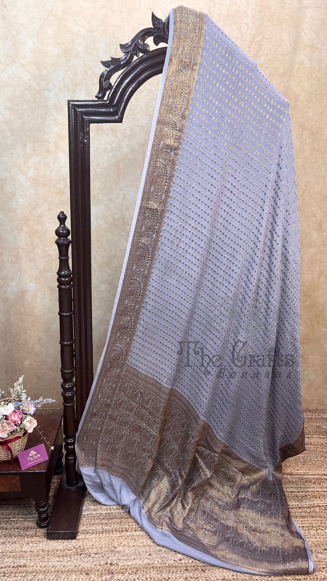Pure Khaddi Chiffon Banarasi Saree