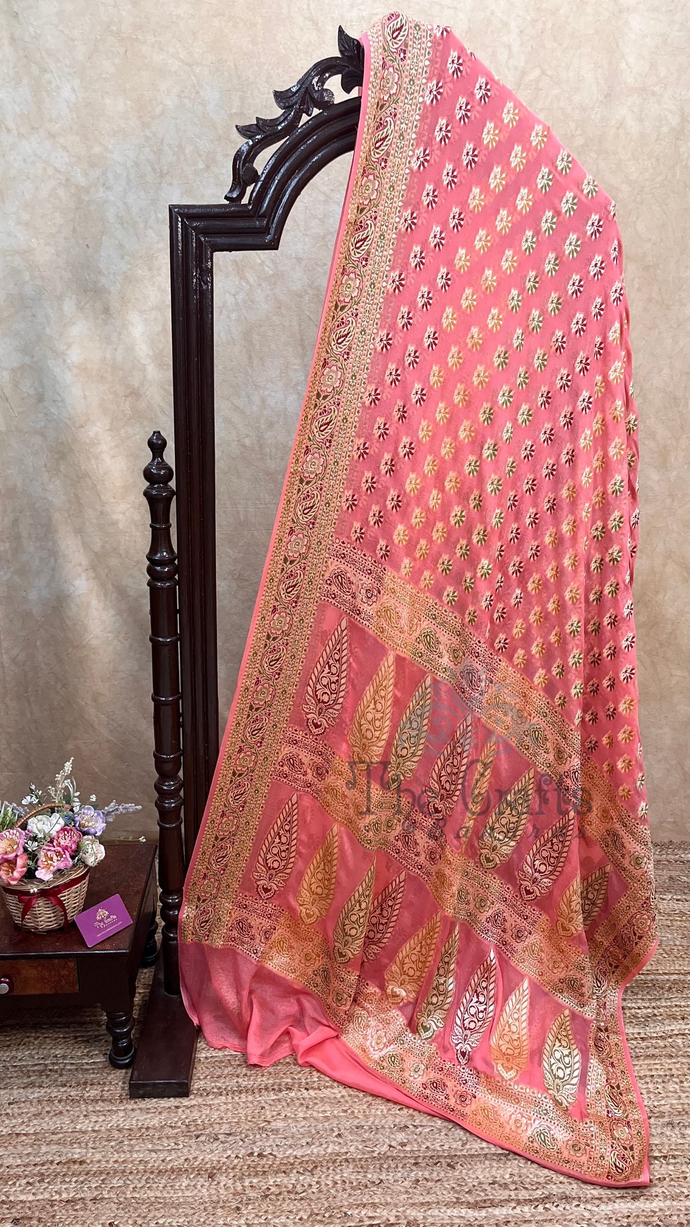 Pure Khaddi Chiffon Banarasi Saree