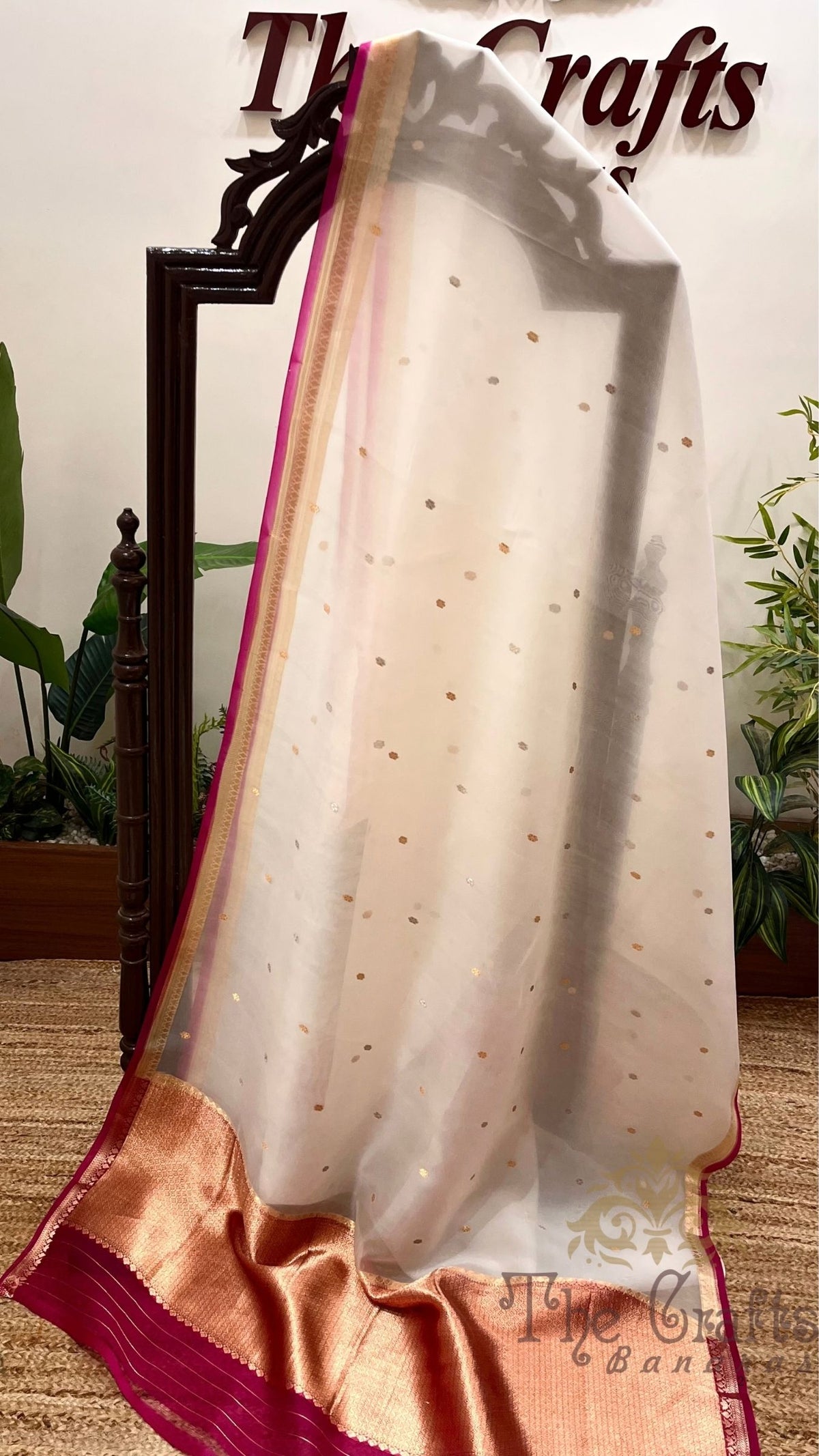 Pure Kora Silk Handloom Banarasi Saree