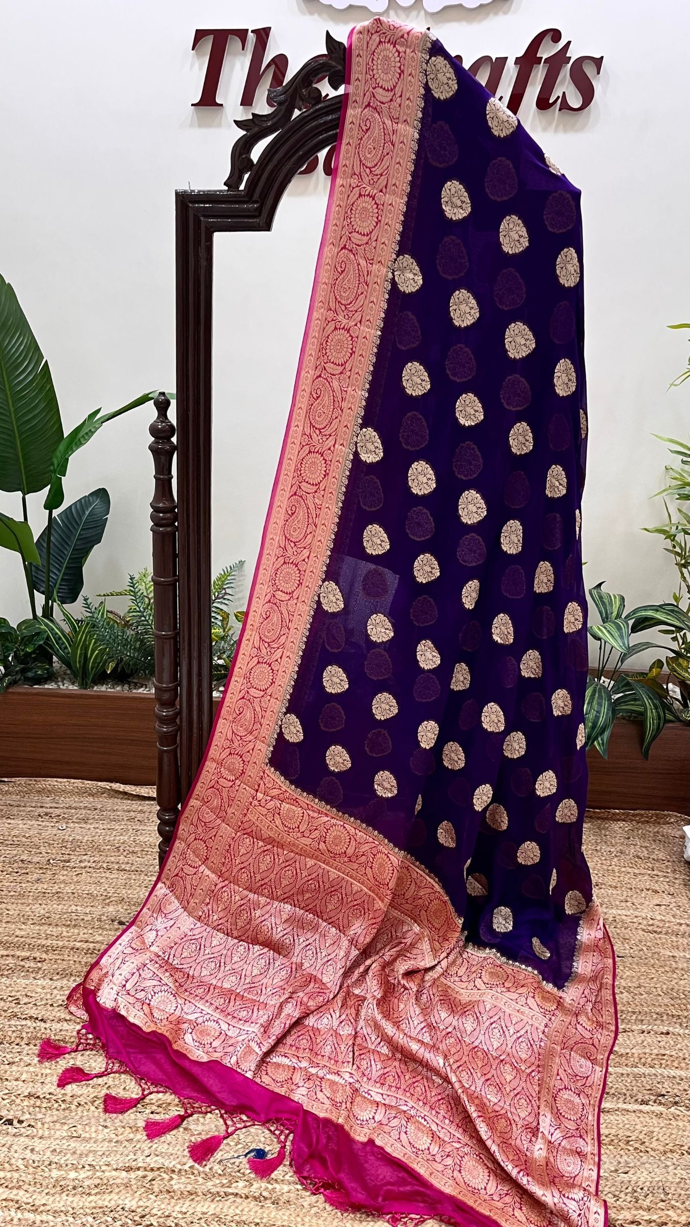 Pure Khaddi Chiffon Banarasi Saree