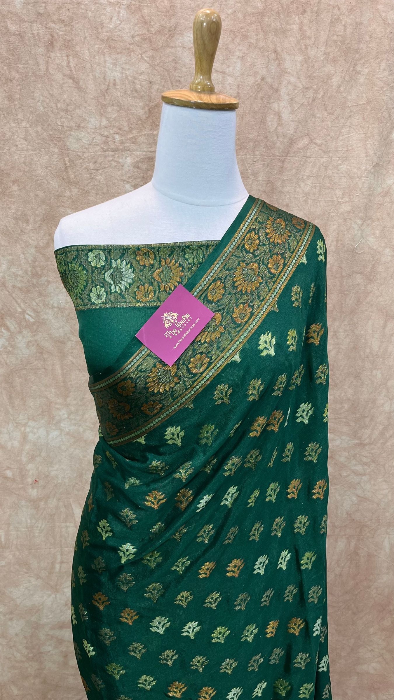 Pure Khaddi Chiffon Banarasi Saree