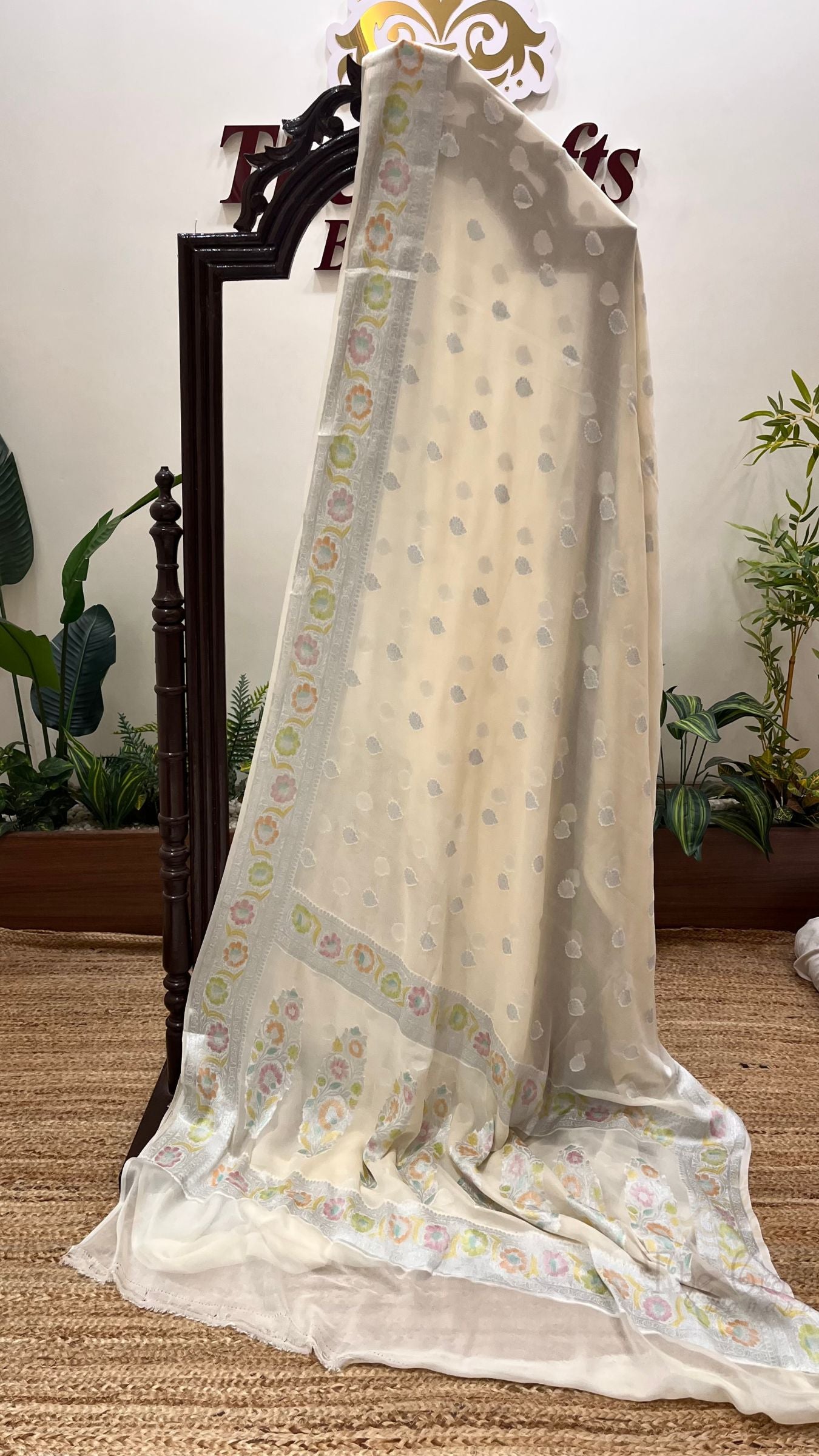 Pure Khaddi Chiffon Banarasi Saree