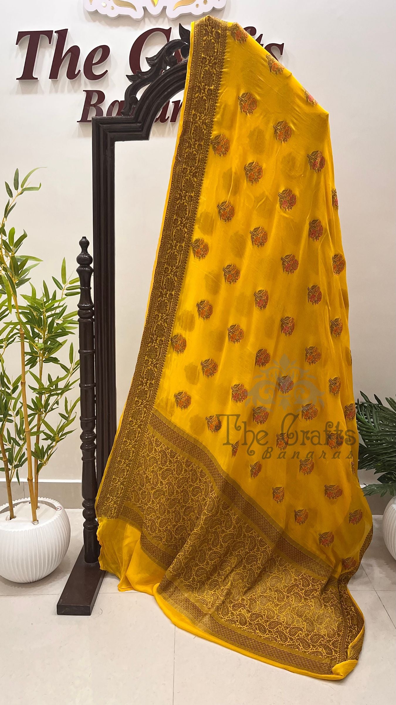 Pure Khaddi Chiffon Banarasi Saree