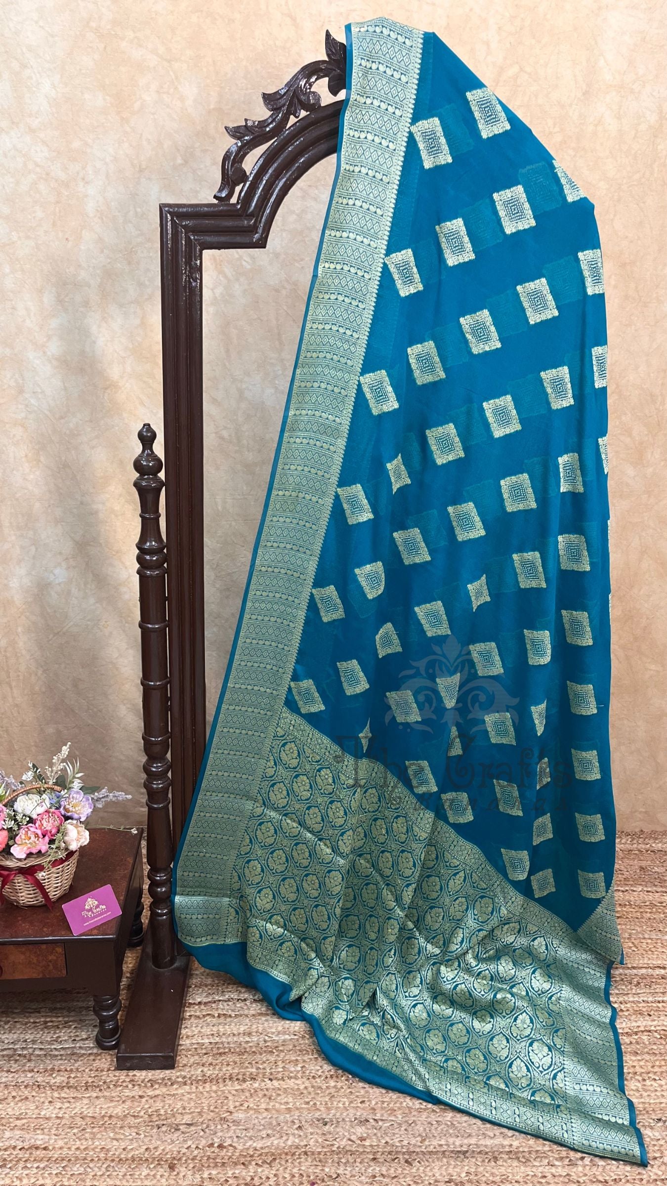 Pure Khaddi Chiffon Banarasi Saree