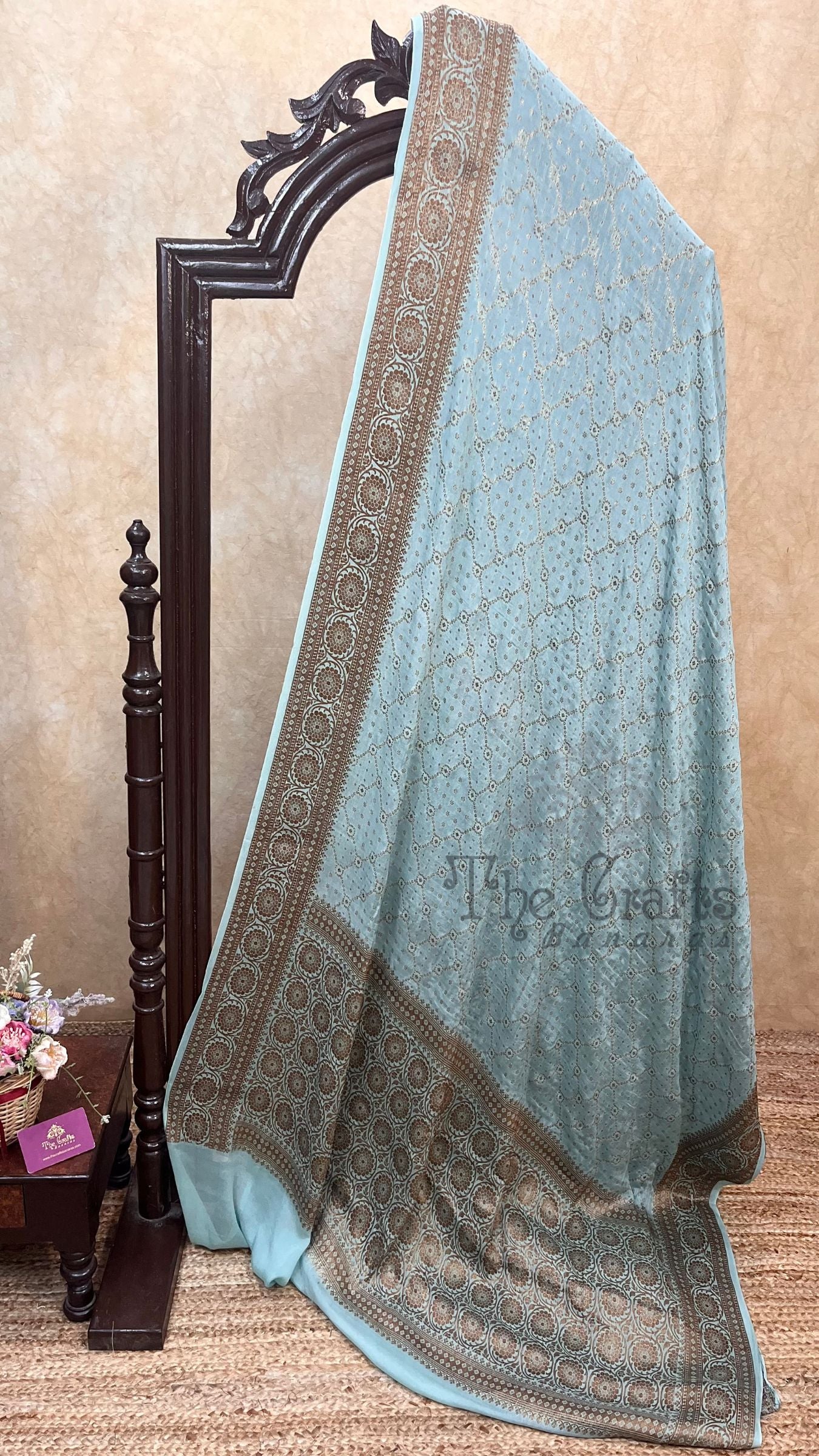 Pure Khaddi Chiffon Banarasi Saree
