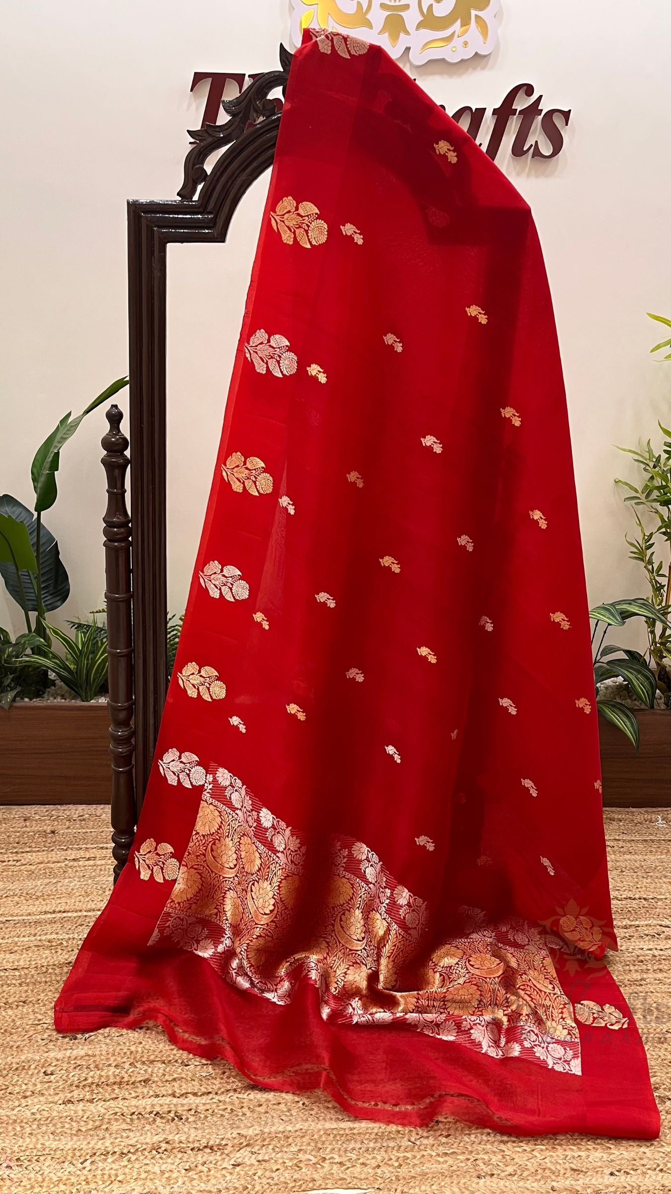 Pure Kora Silk Handloom Banarasi Saree