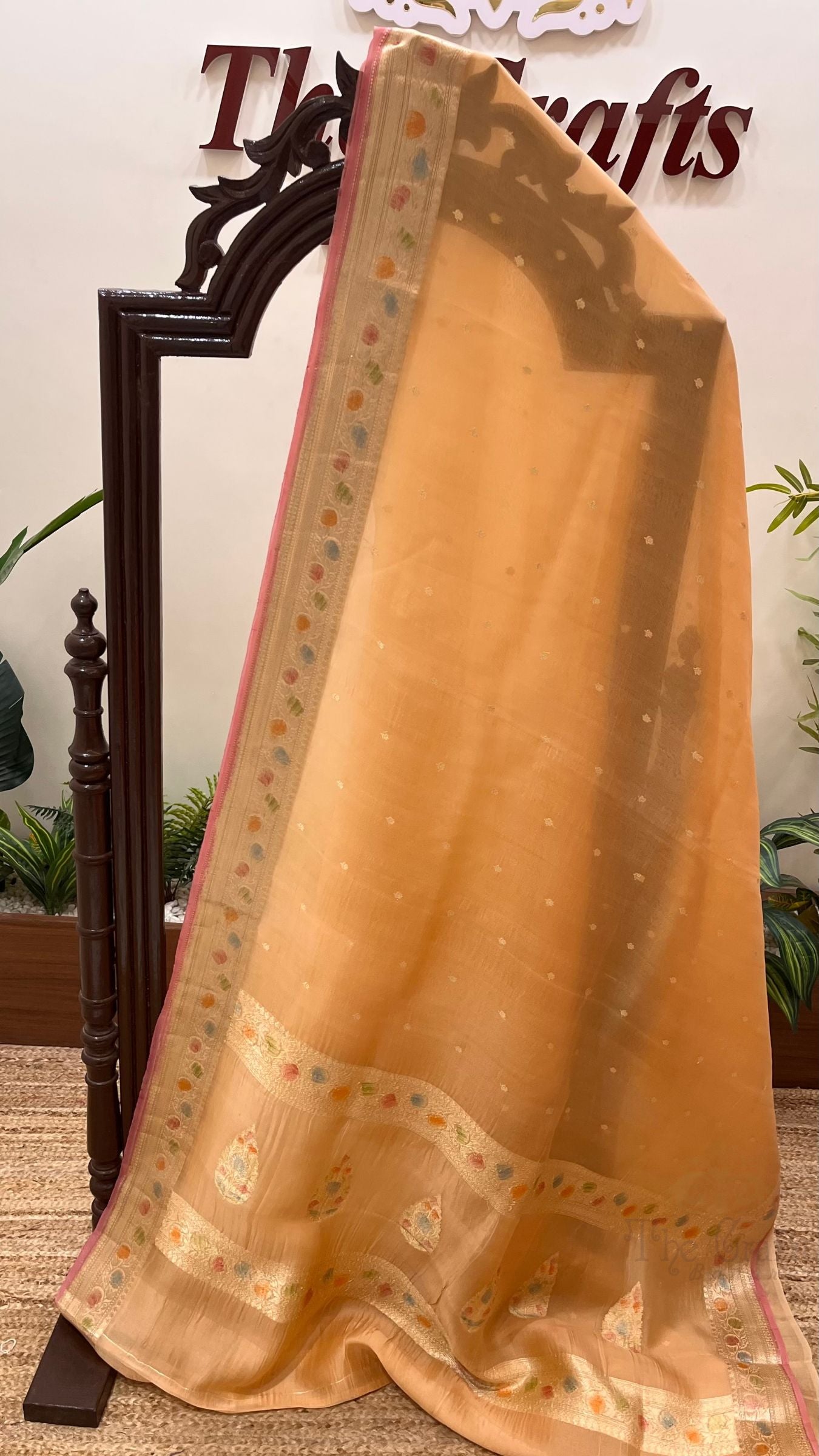 Pure Kora Silk Handloom Banarasi Saree