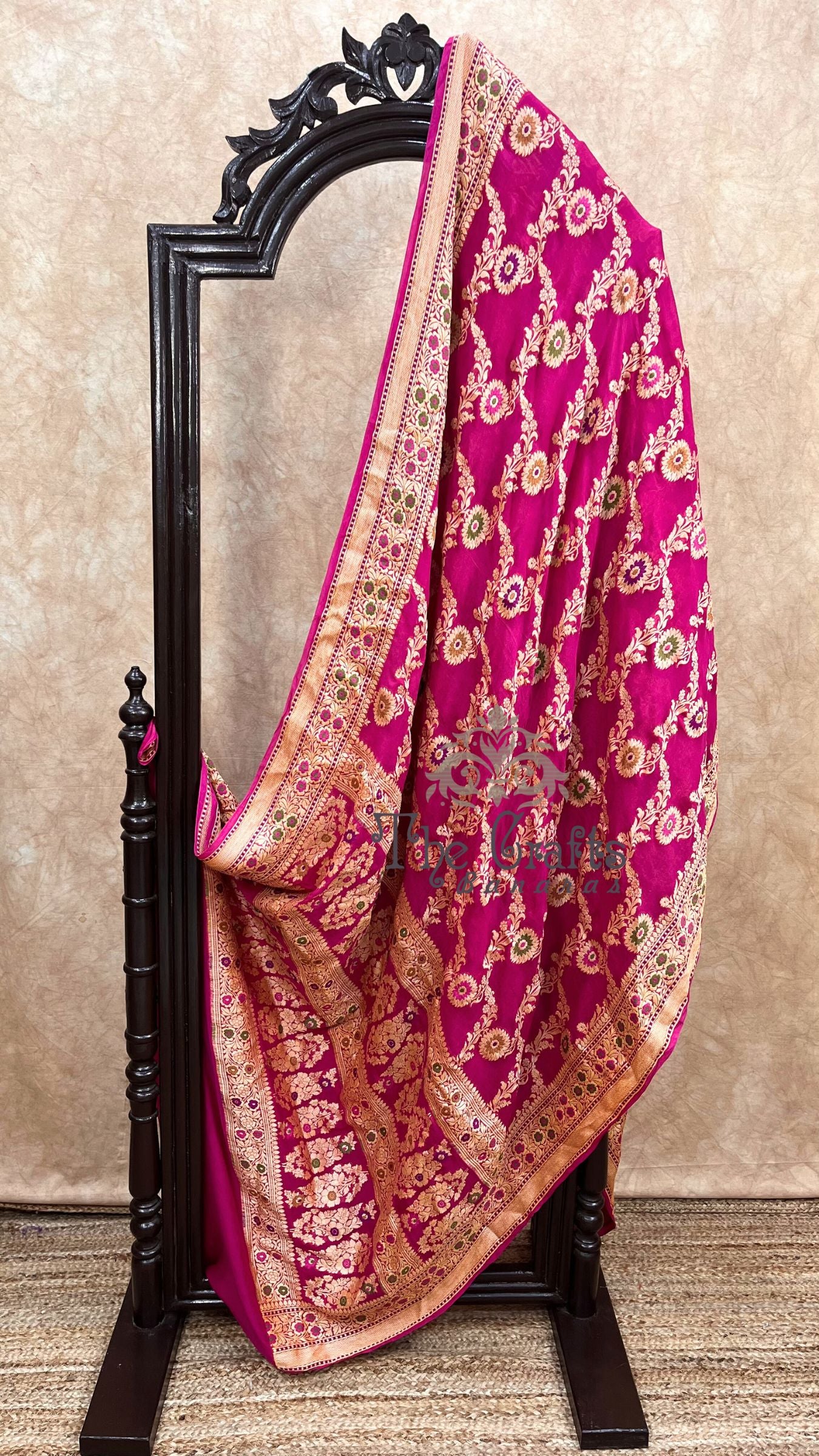 Pure Khaddi Chiffon Banarasi Saree - Meenakari