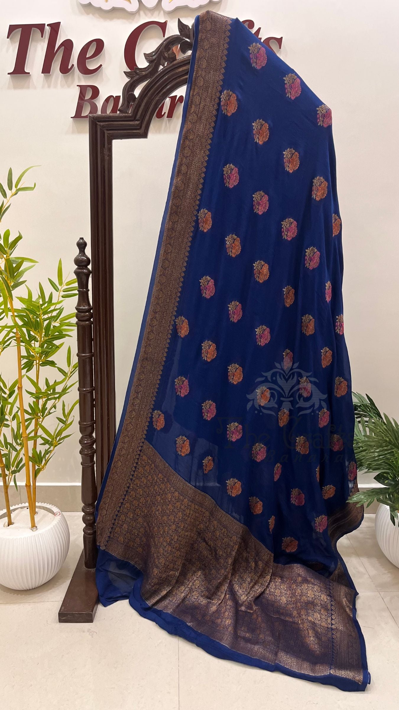 Pure Khaddi Chiffon Banarasi Saree