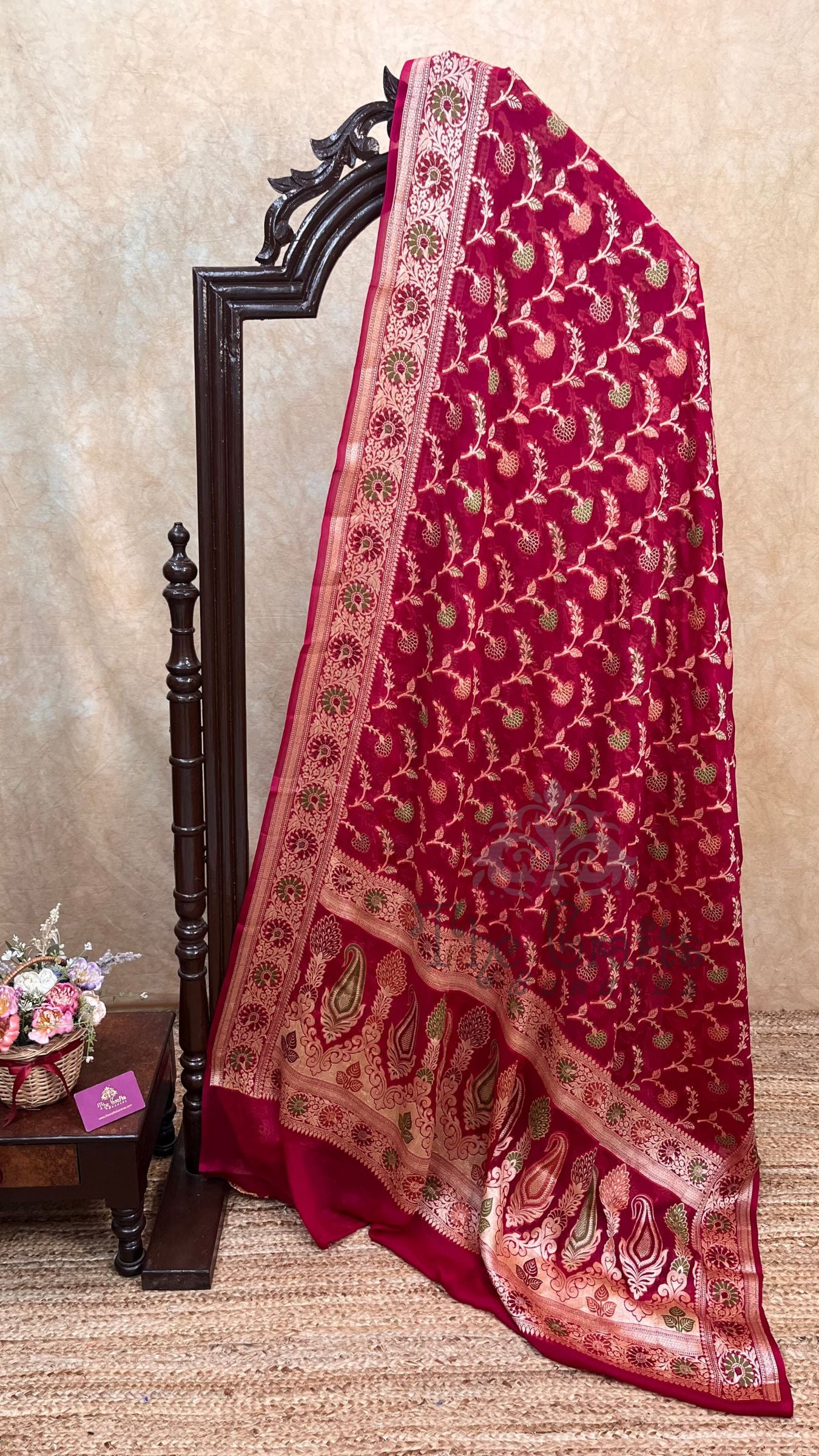 Pure Khaddi Chiffon Banarasi Saree
