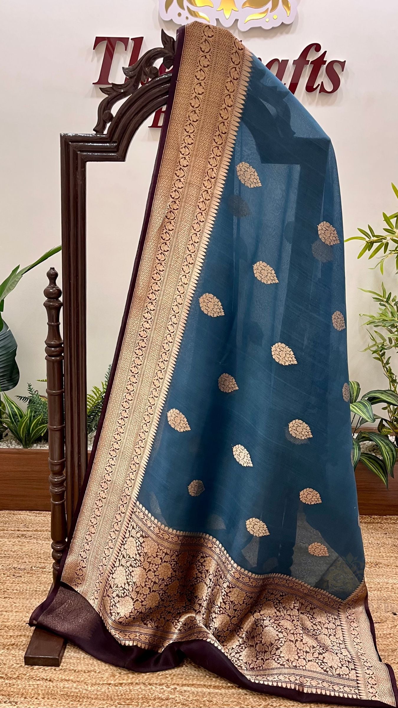 Pure Mango Silk Handloom Banarasi Saree