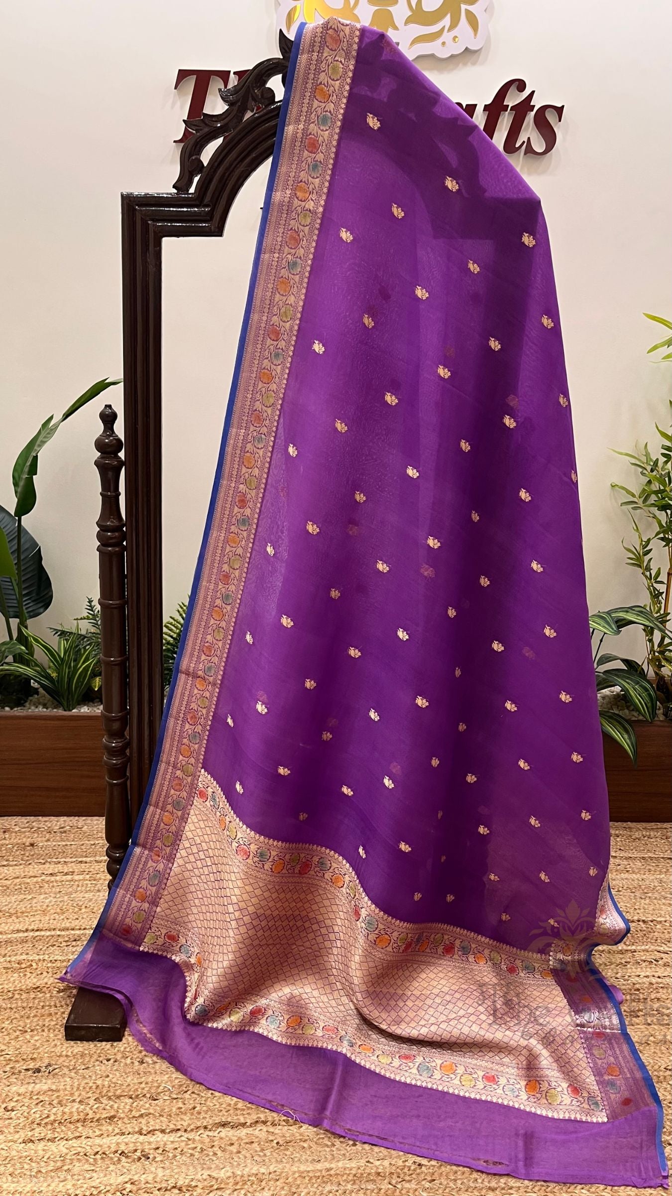 Pure Kora Silk Handloom Banarasi Saree