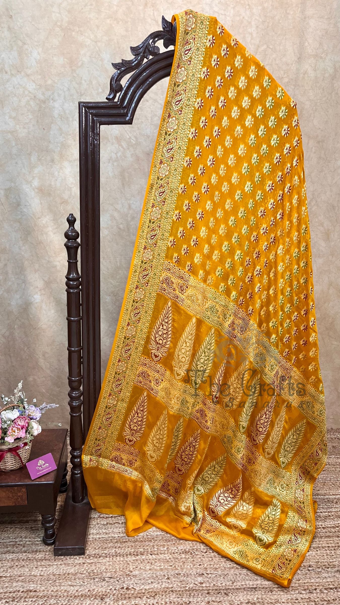 Pure Khaddi Chiffon Banarasi Saree