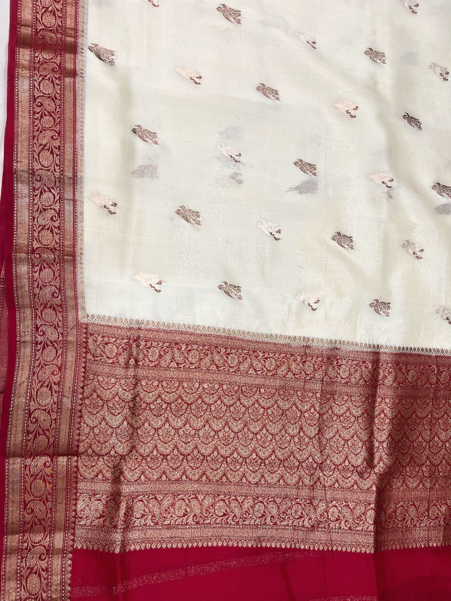 Pure Kora Silk Handloom Banarasi Saree
