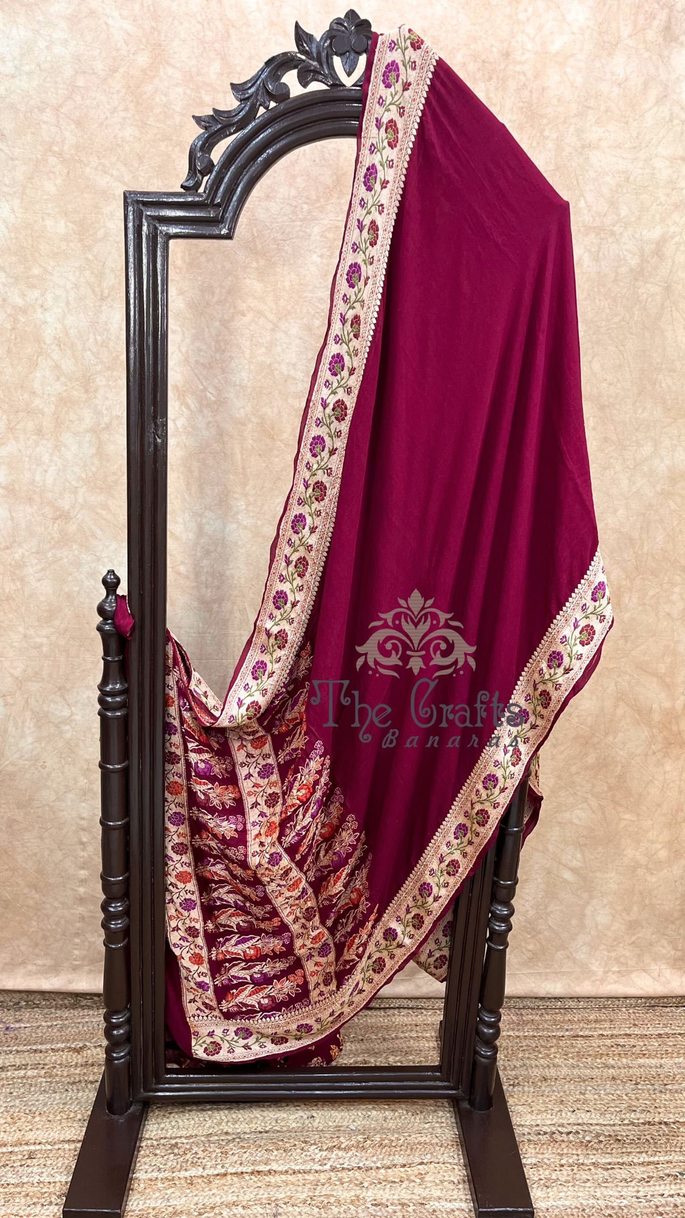 Pure Khaddi Chiffon Banarasi Saree