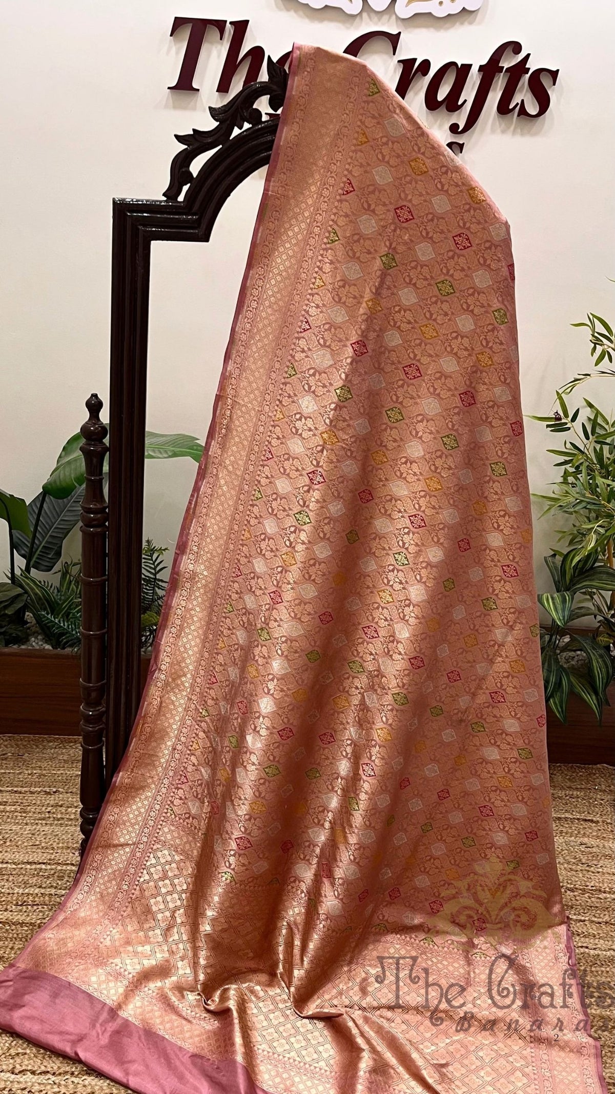 Pure Katan Silk Handloom Banarasi Saree - Tanchui Brocade Meenakari