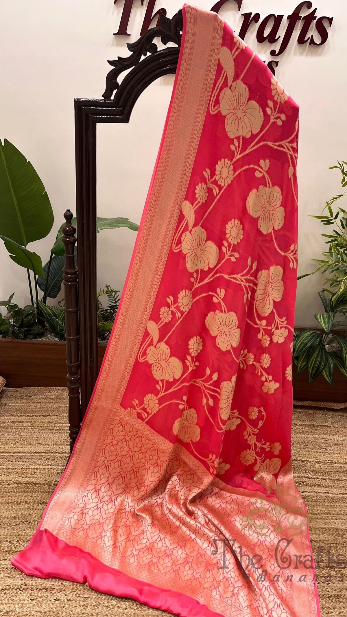 Pure Khaddi Chiffon Banarasi Saree