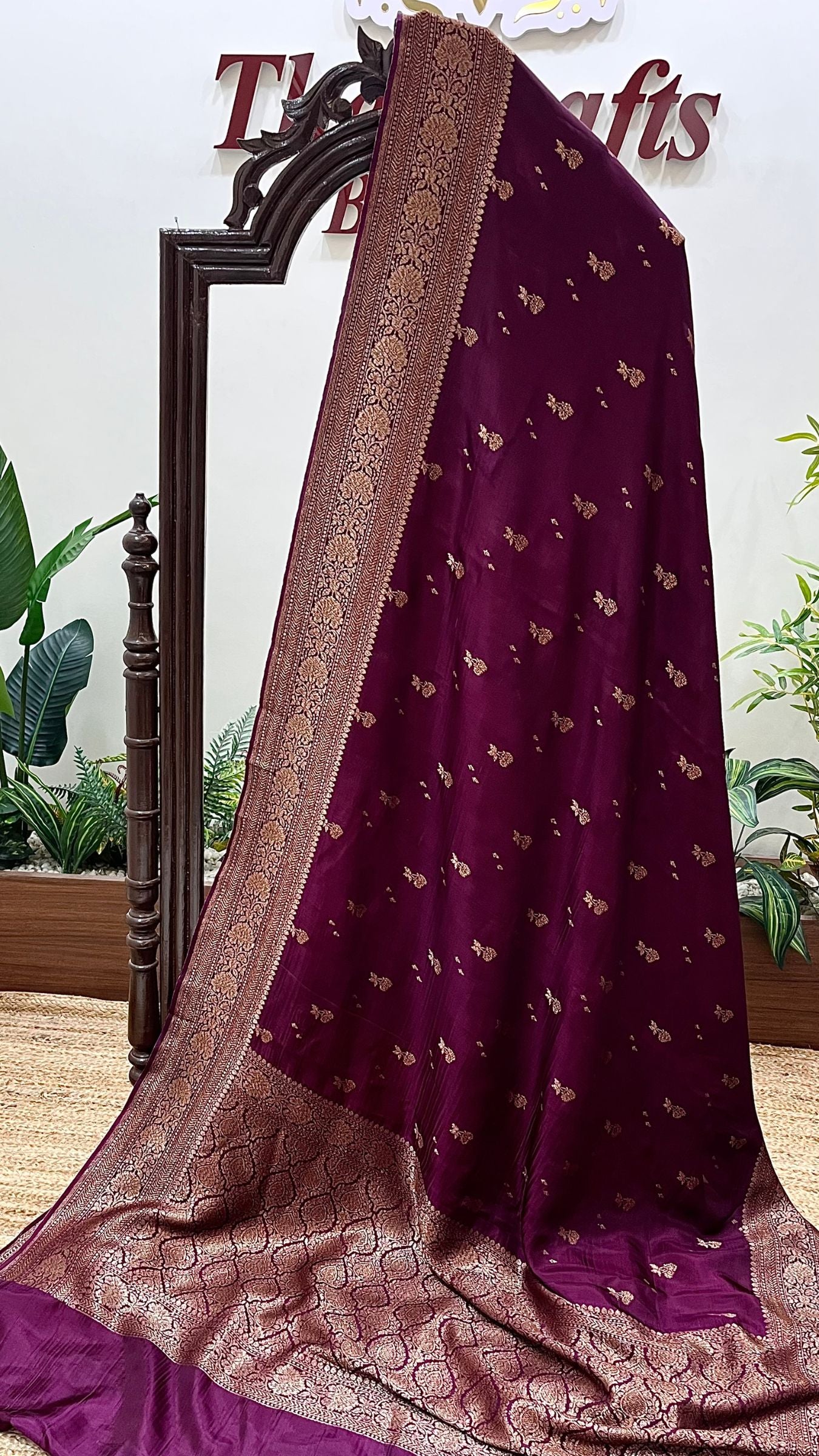 Pure Crepe Silk Banarasi Saree
