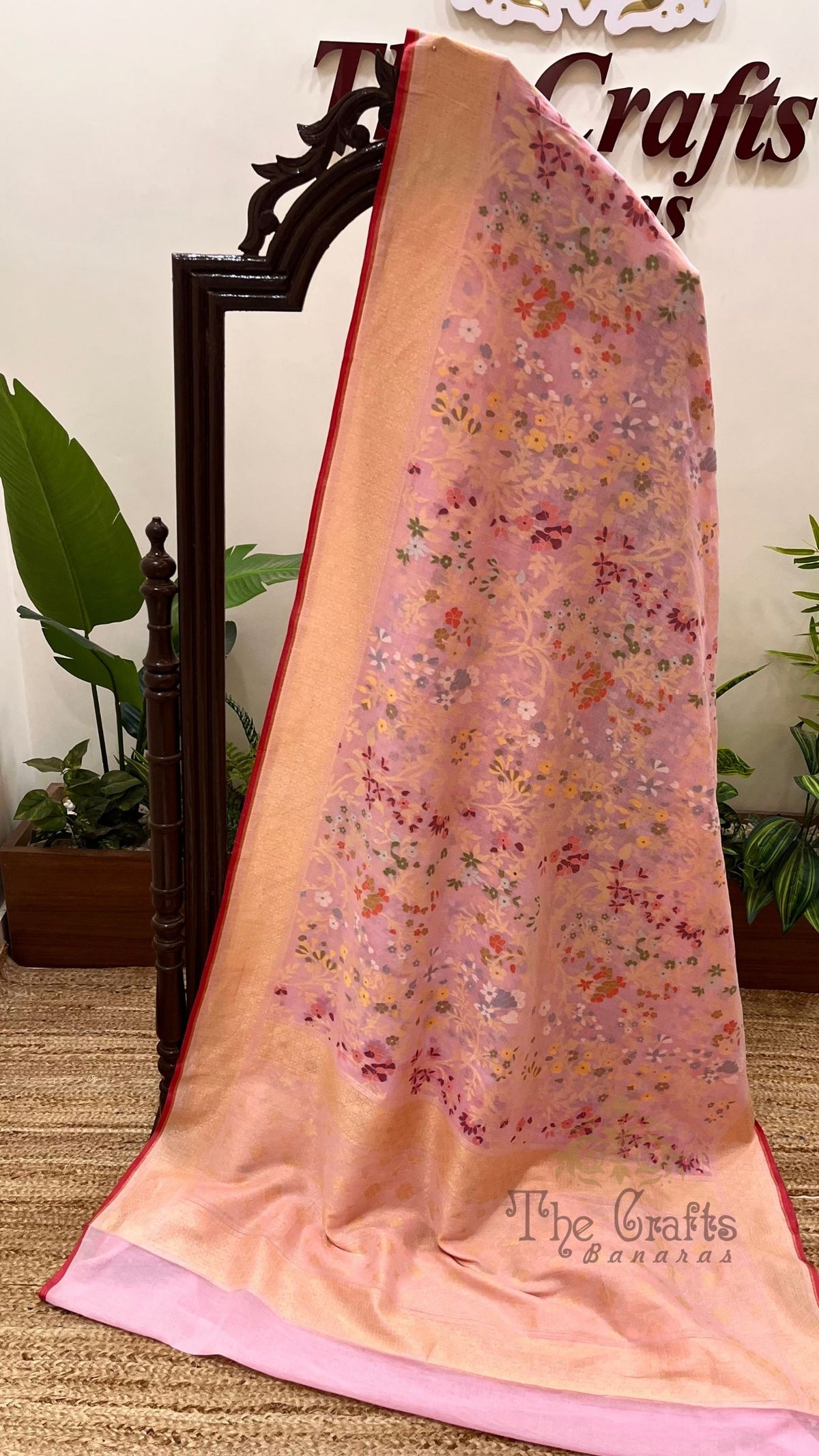 Pure Ektara Cotton Jamdani Banarasi Saree - Tilfi