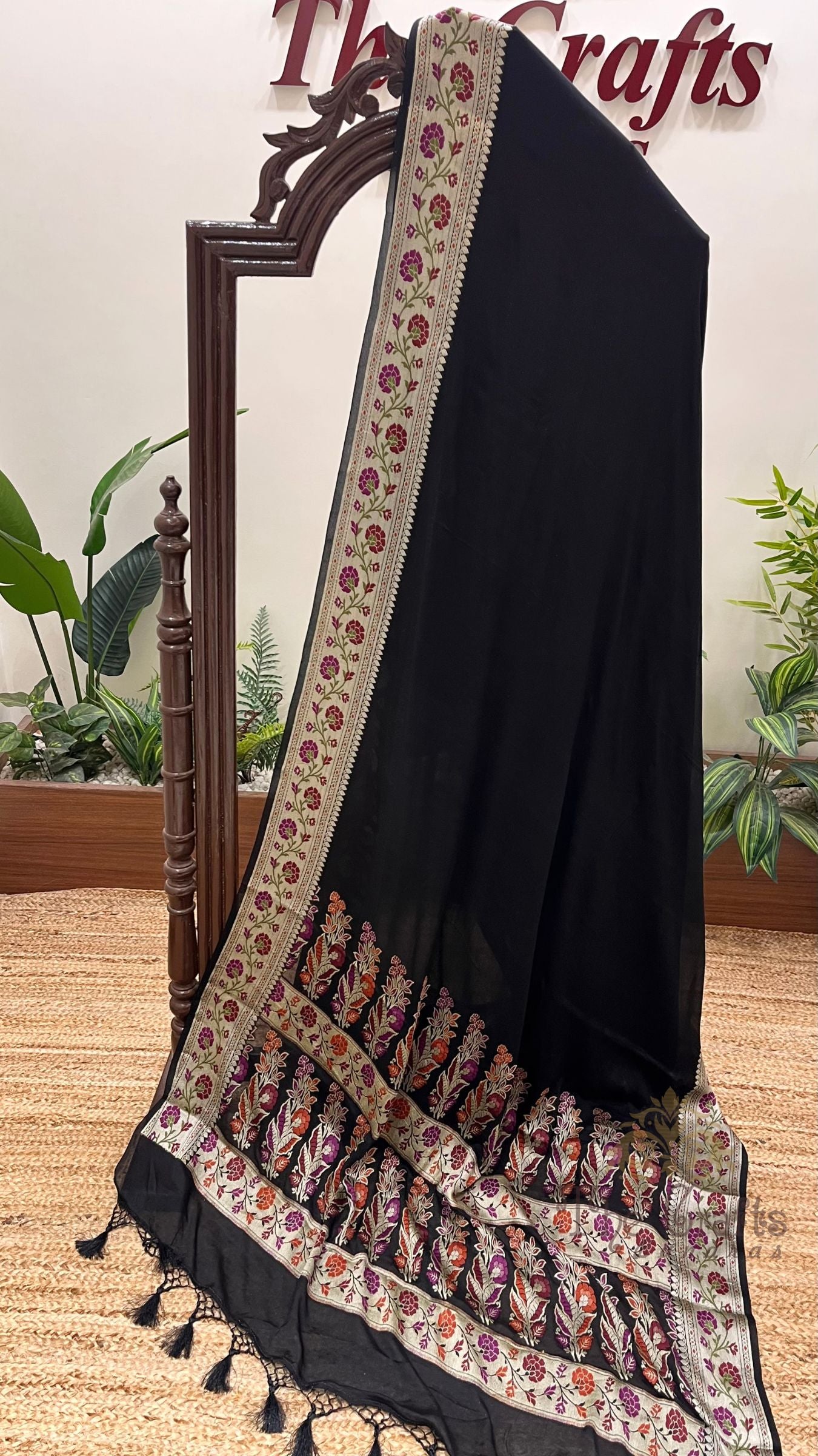 Pure Khaddi Chiffon Banarasi Saree