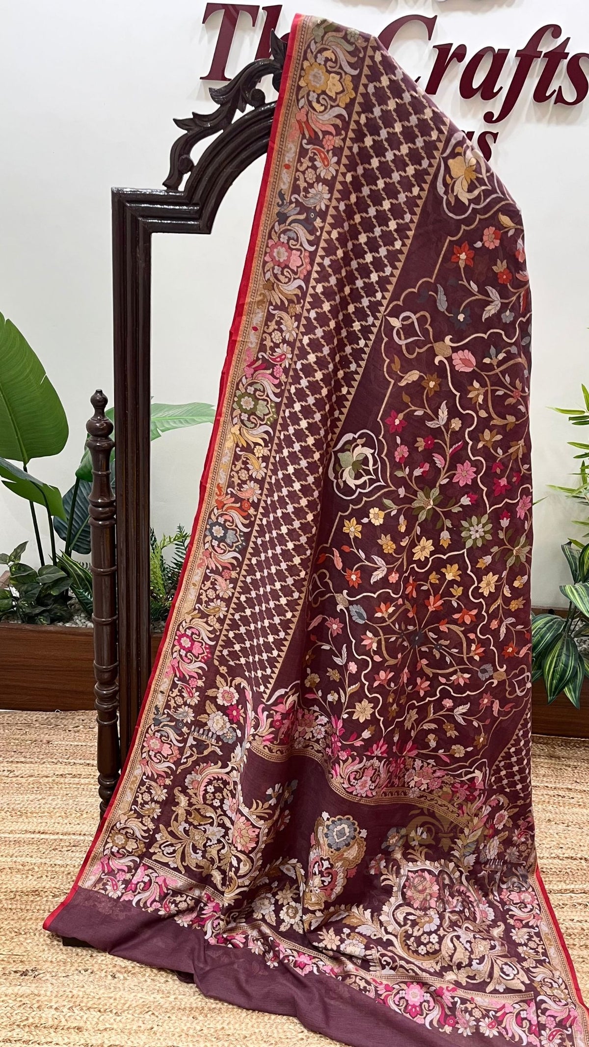 Pure Ektara Cotton Jamdani Banarasi Saree - Tilfi