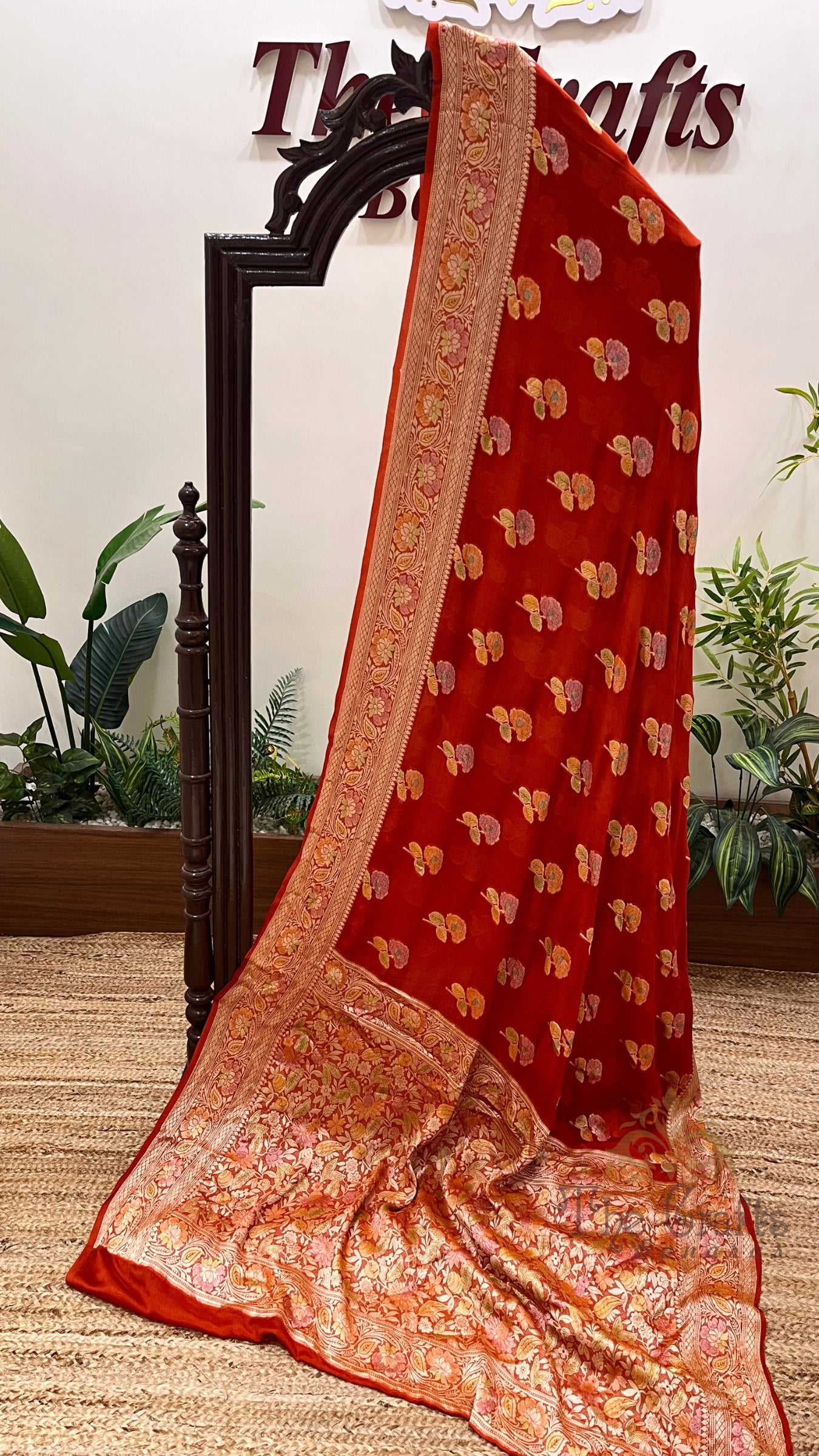 Pure Khaddi Chiffon Banarasi Saree