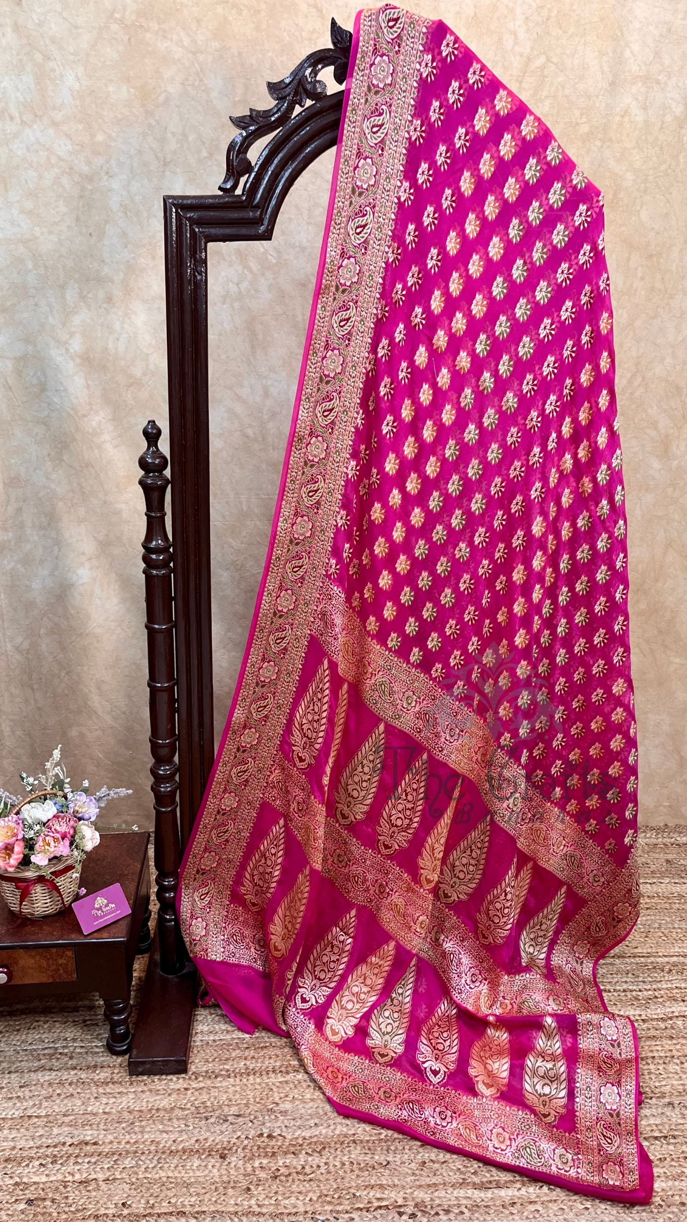 Pure Khaddi Chiffon Banarasi Saree