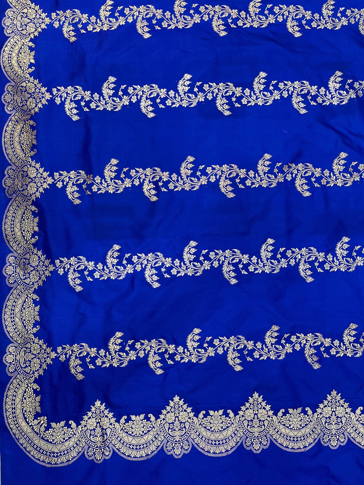 Pure Katan Silk Handloom Banarasi Saree - Sona roopa with kadhua work