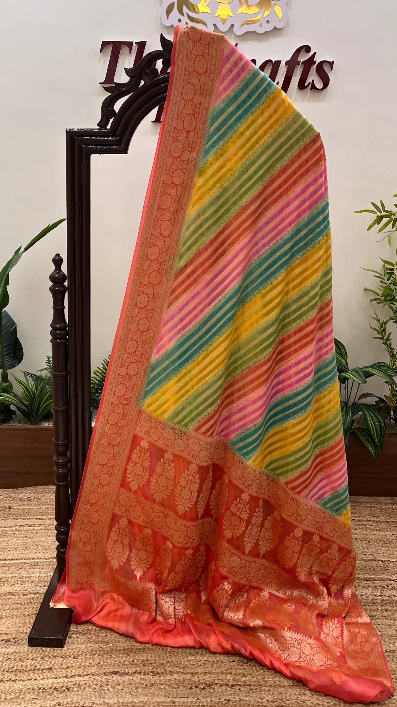 Pure Khaddi Chiffon Banarasi Saree