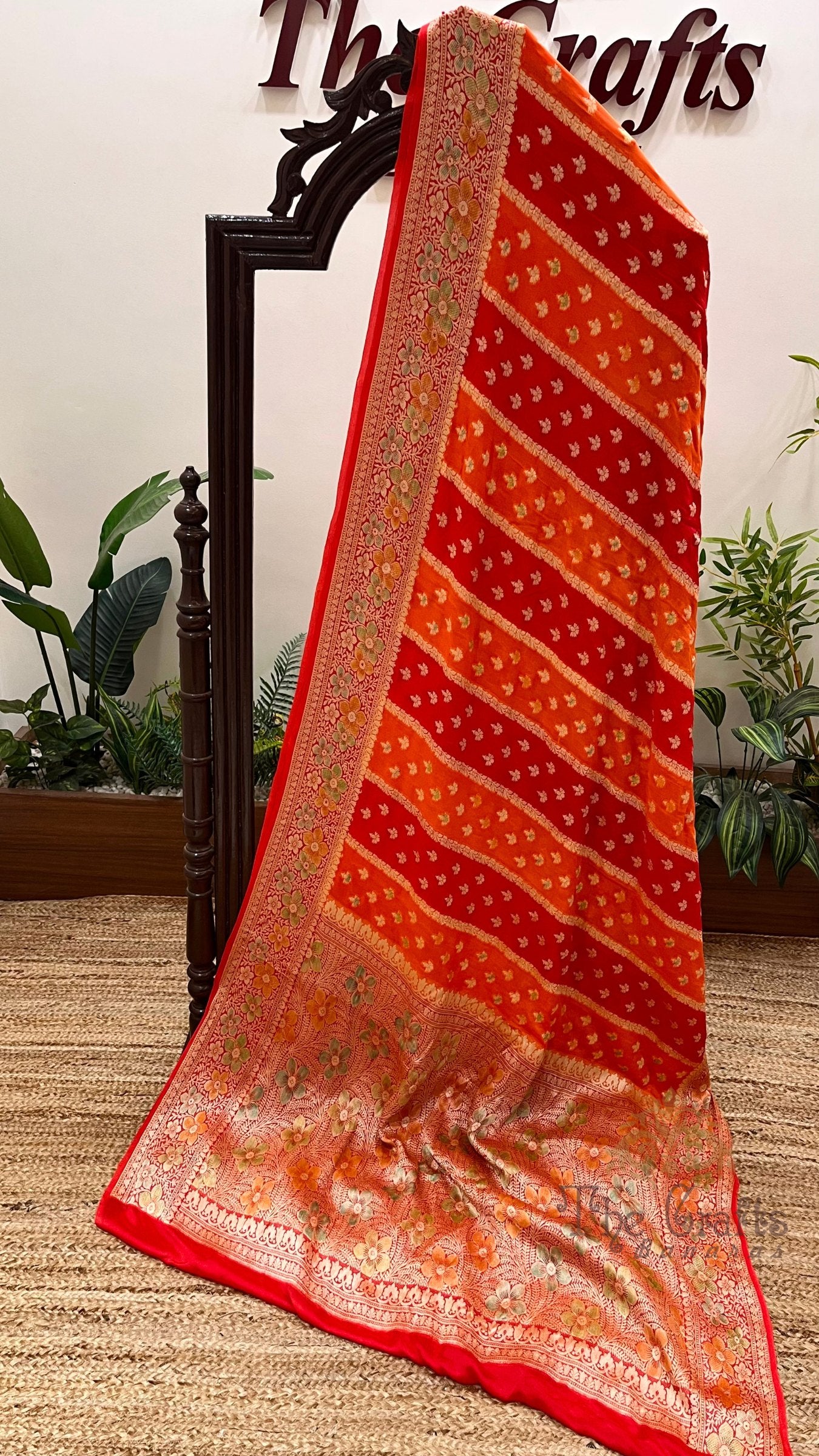 Pure Khaddi Chiffon Banarasi Saree