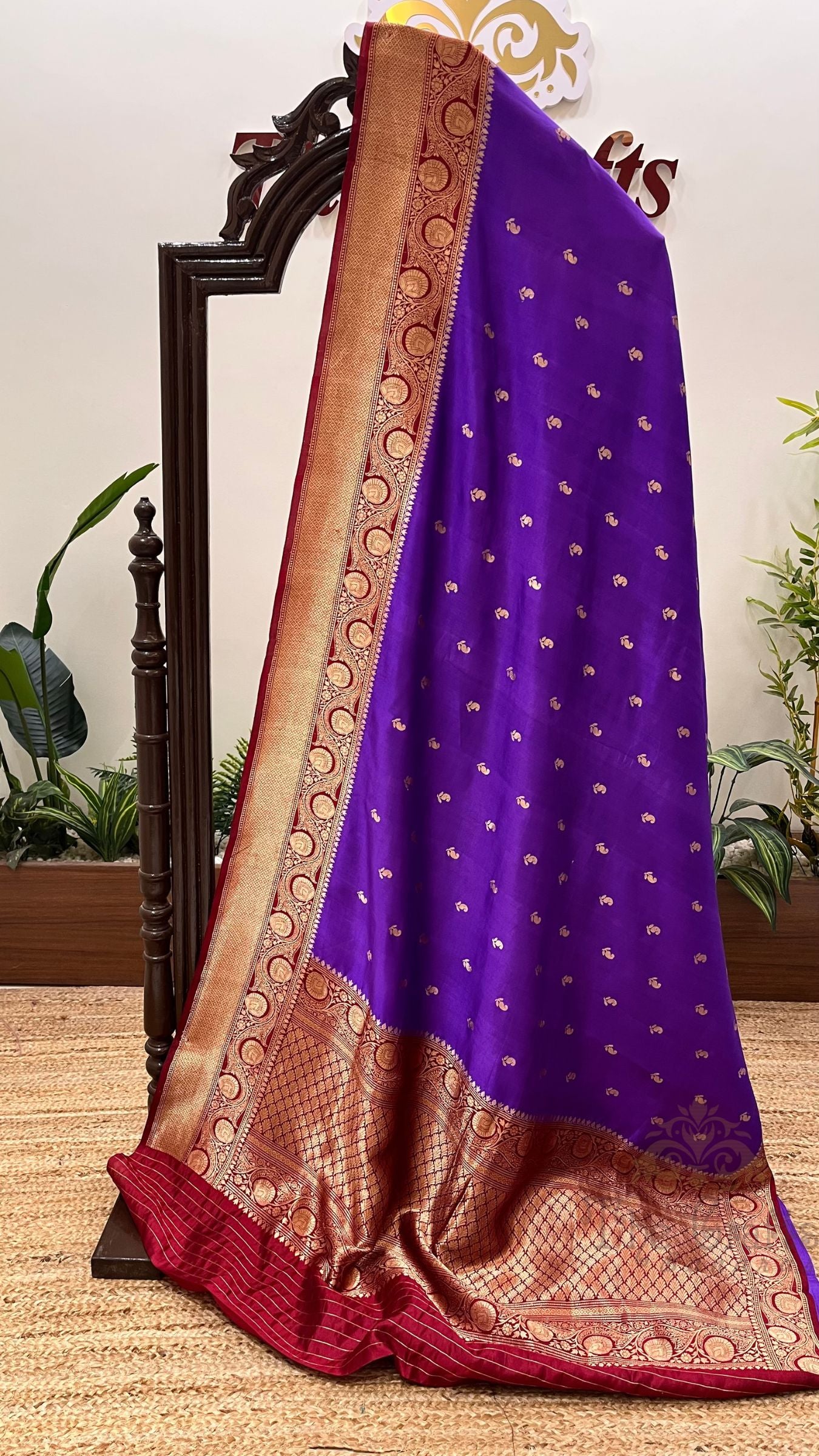 Pure  Mango Silk Handloom Banarasi Saree