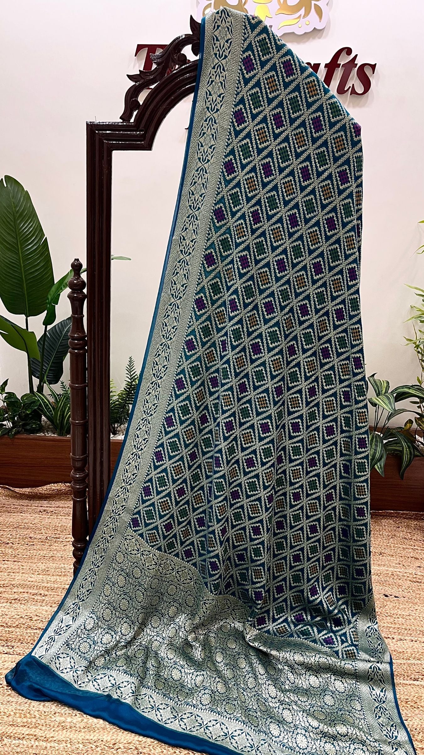 Pure Khaddi Chiffon Banarasi Saree