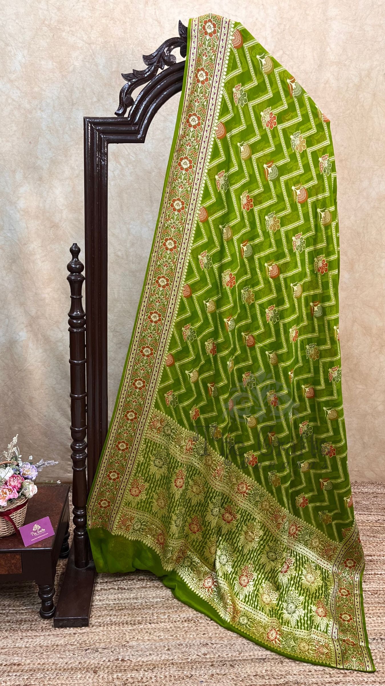 Pure Khaddi Chiffon Banarasi Saree
