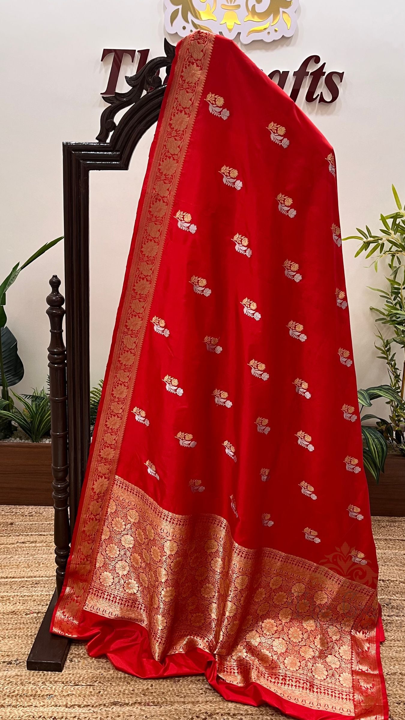 Pure  Mango Silk Handloom Banarasi Saree
