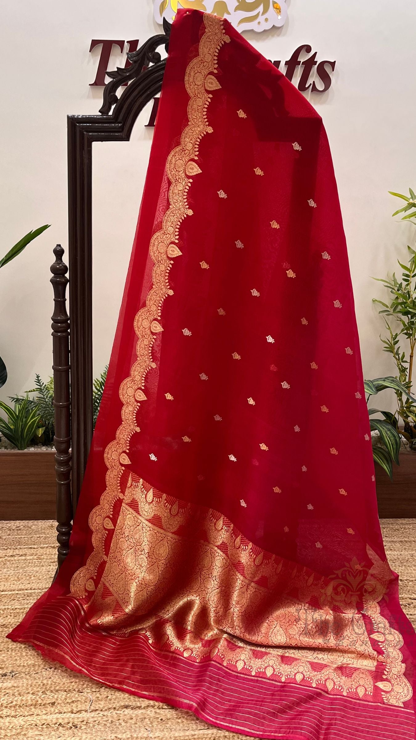 Pure Kora Silk Handloom Banarasi Saree