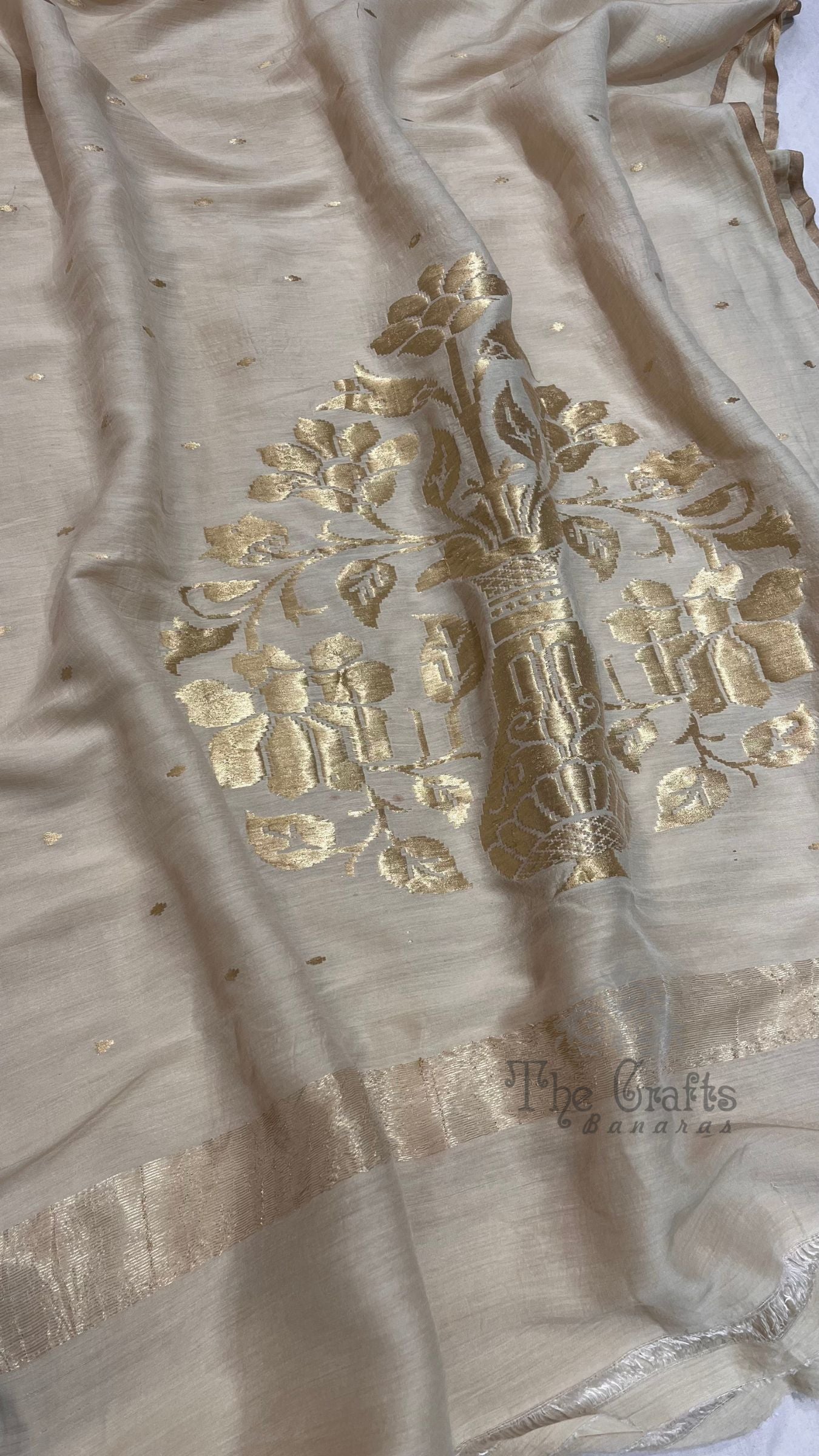 Pure Moonga Silk Banarasi Handloom Dupatta
