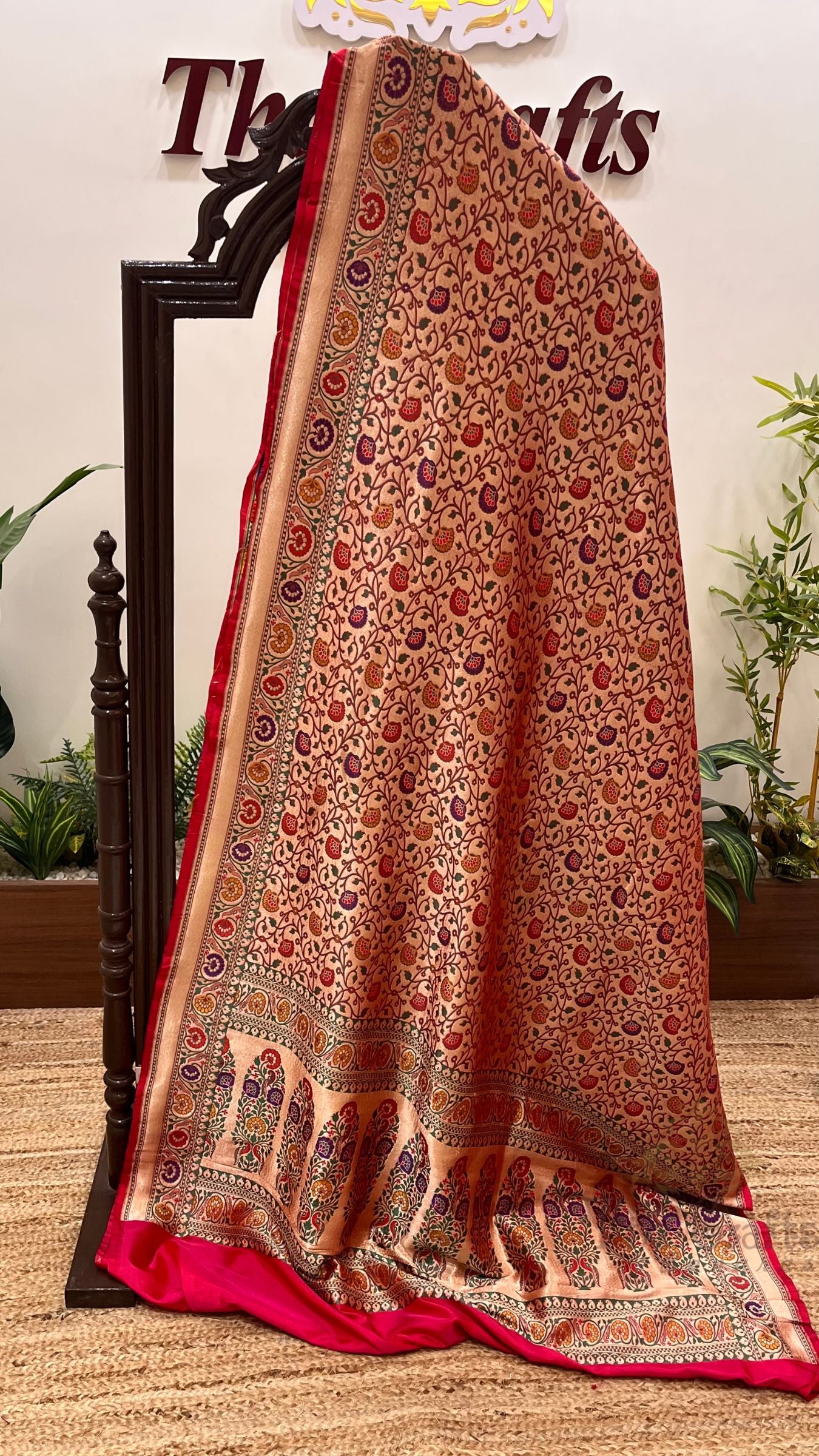 Pure Katan Silk Handloom Banarasi Saree - Kadhua Tilfi Brocade Meena