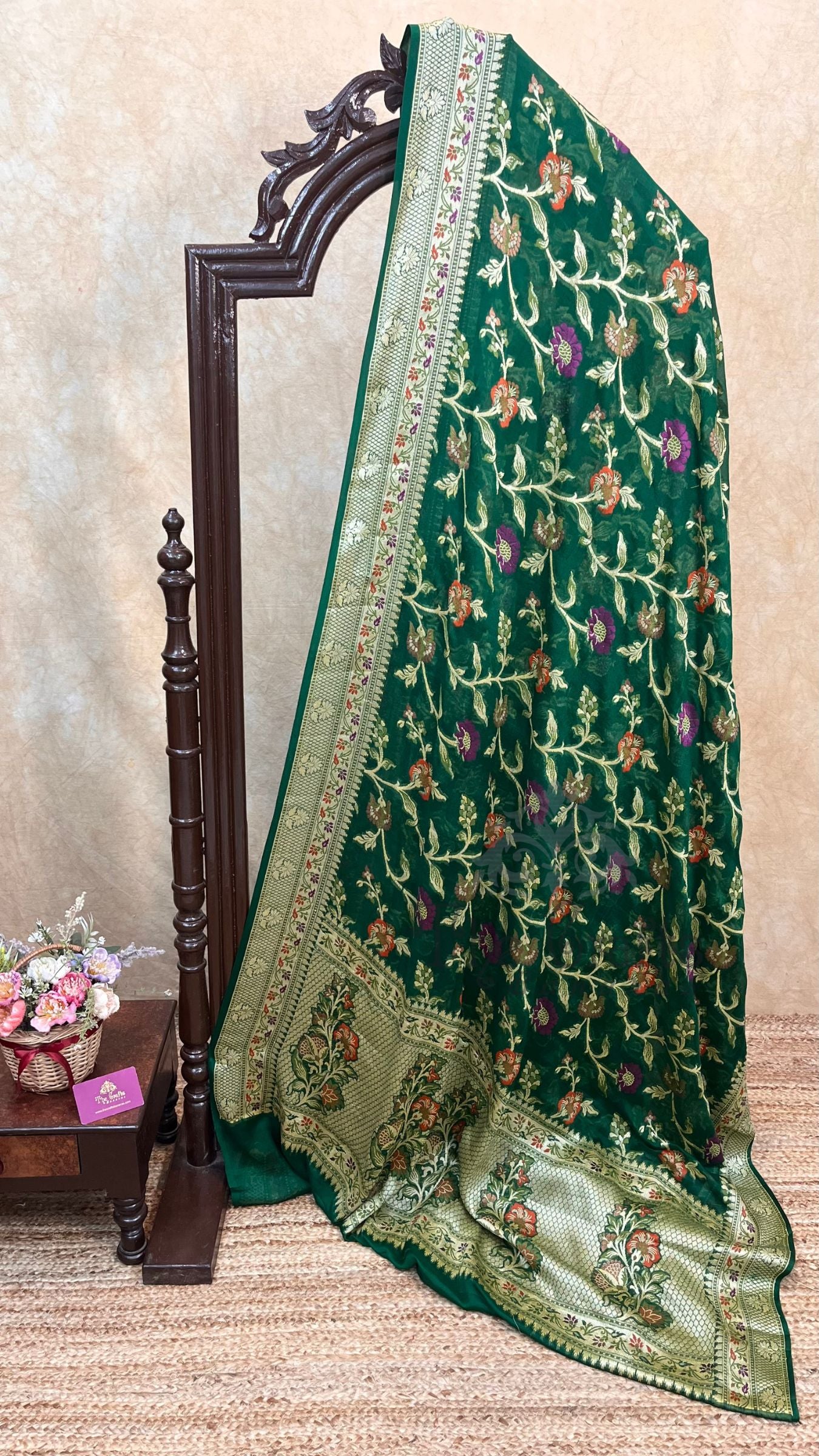 Pure Khaddi Chiffon Banarasi Saree