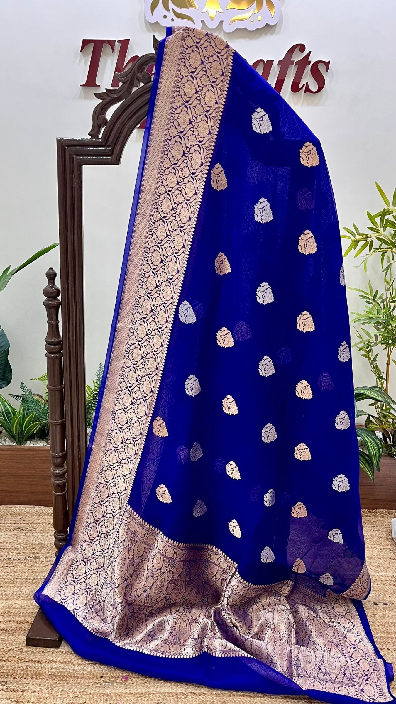 Pure Kora Silk Handloom Banarasi Saree