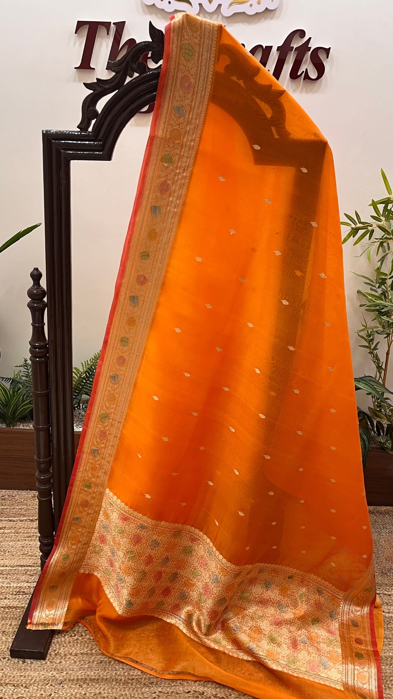 Pure Kora Silk Handloom Banarasi Saree