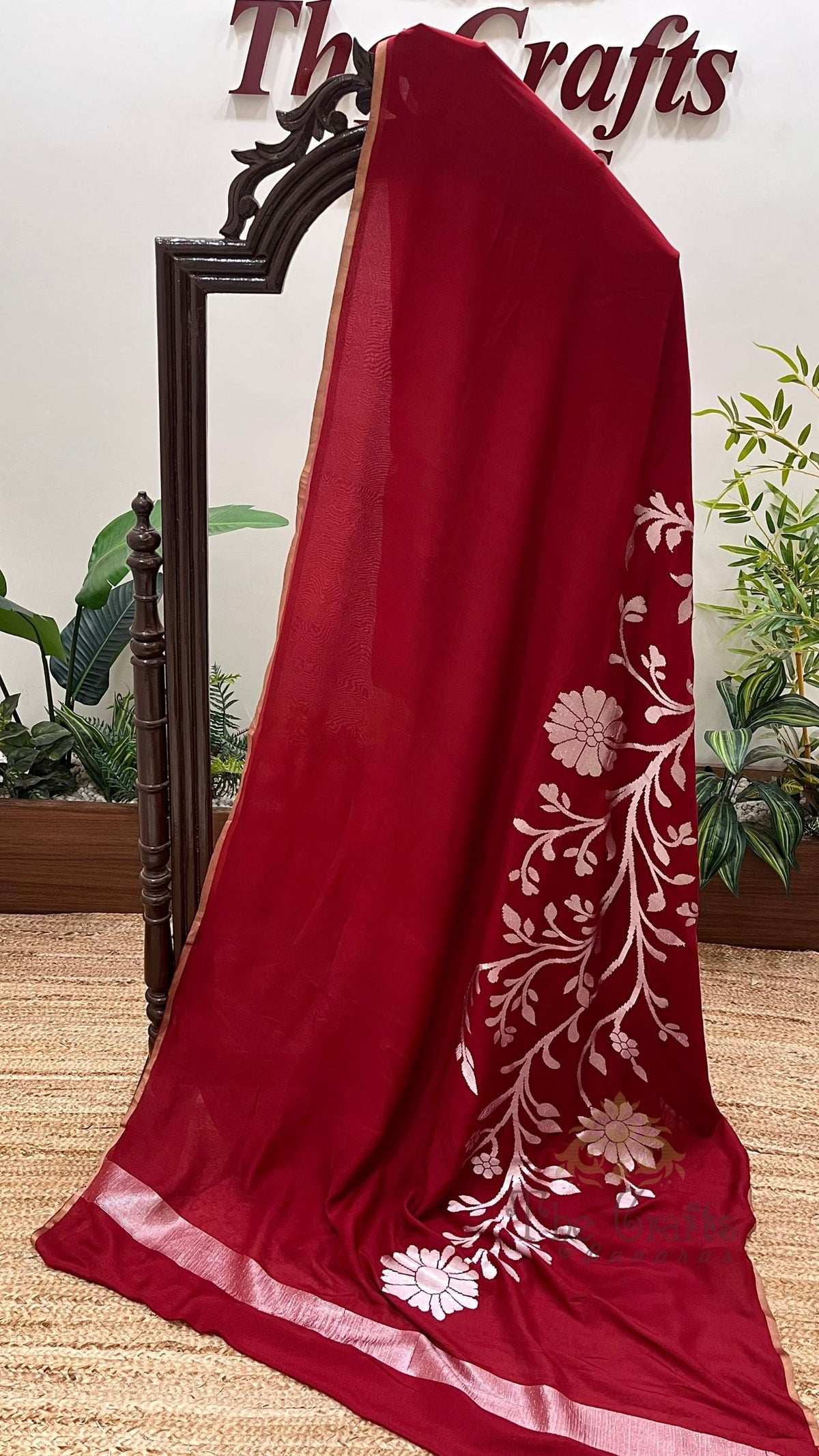 Pure Khaddi Georgette Handloom Banarasi Saree
