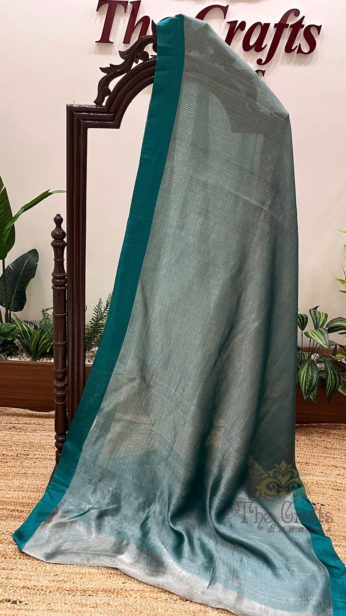 Pure Tissue Silk Handloom Banarasi Saree - with Satin Border